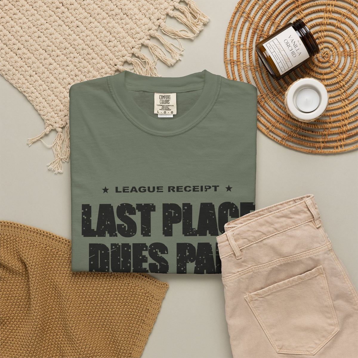 Last Place Dues Paid Heavyweight Garment-Dyed Tee