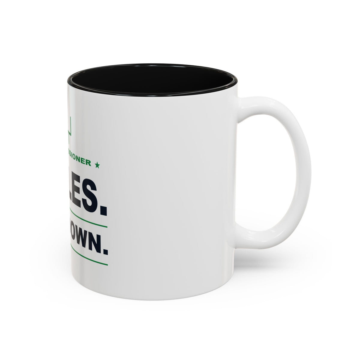 Commissioner Rules. Sit Down. Two-Tone Mug