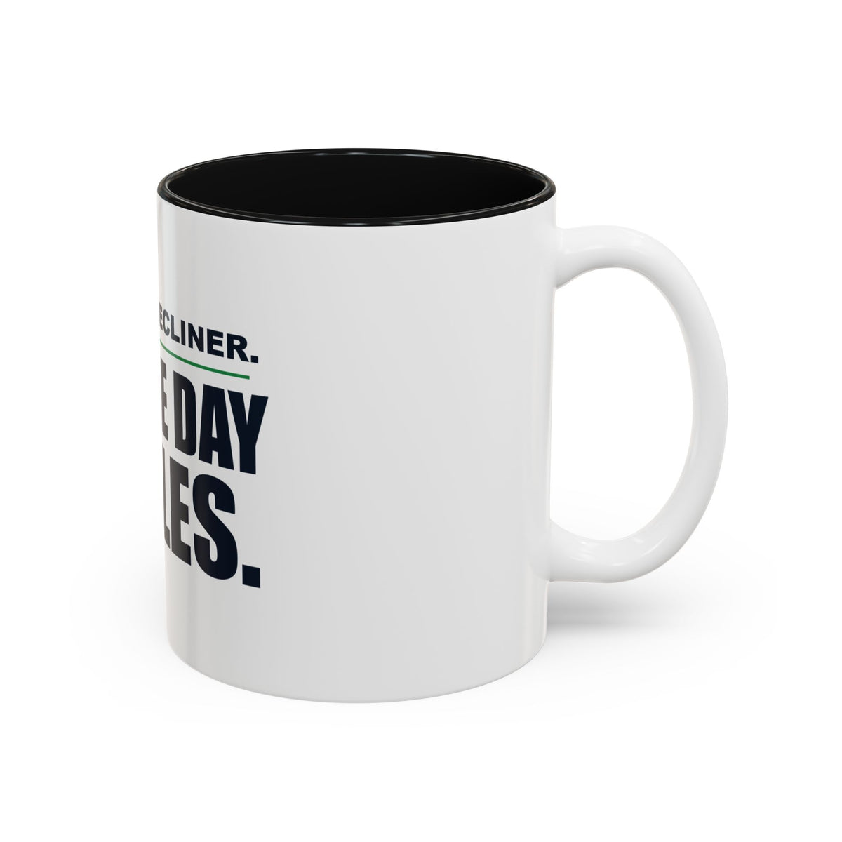 Dad's Recliner. Game Day Rules. Two-Tone Mug