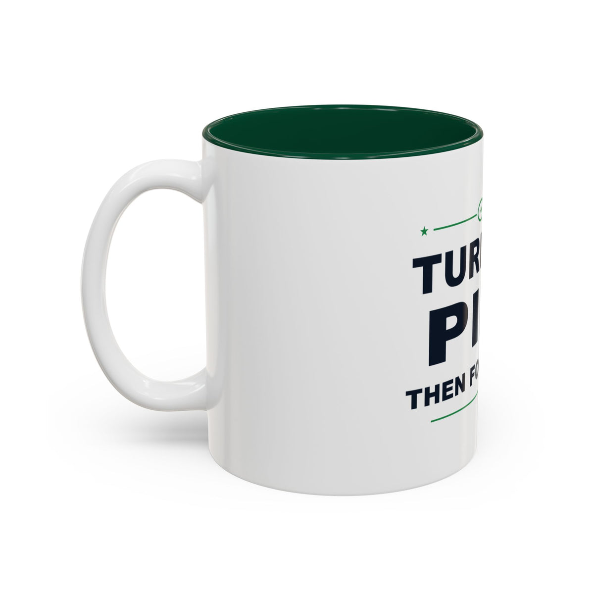 Turkey, Pie, Then Football Two-Tone Mug