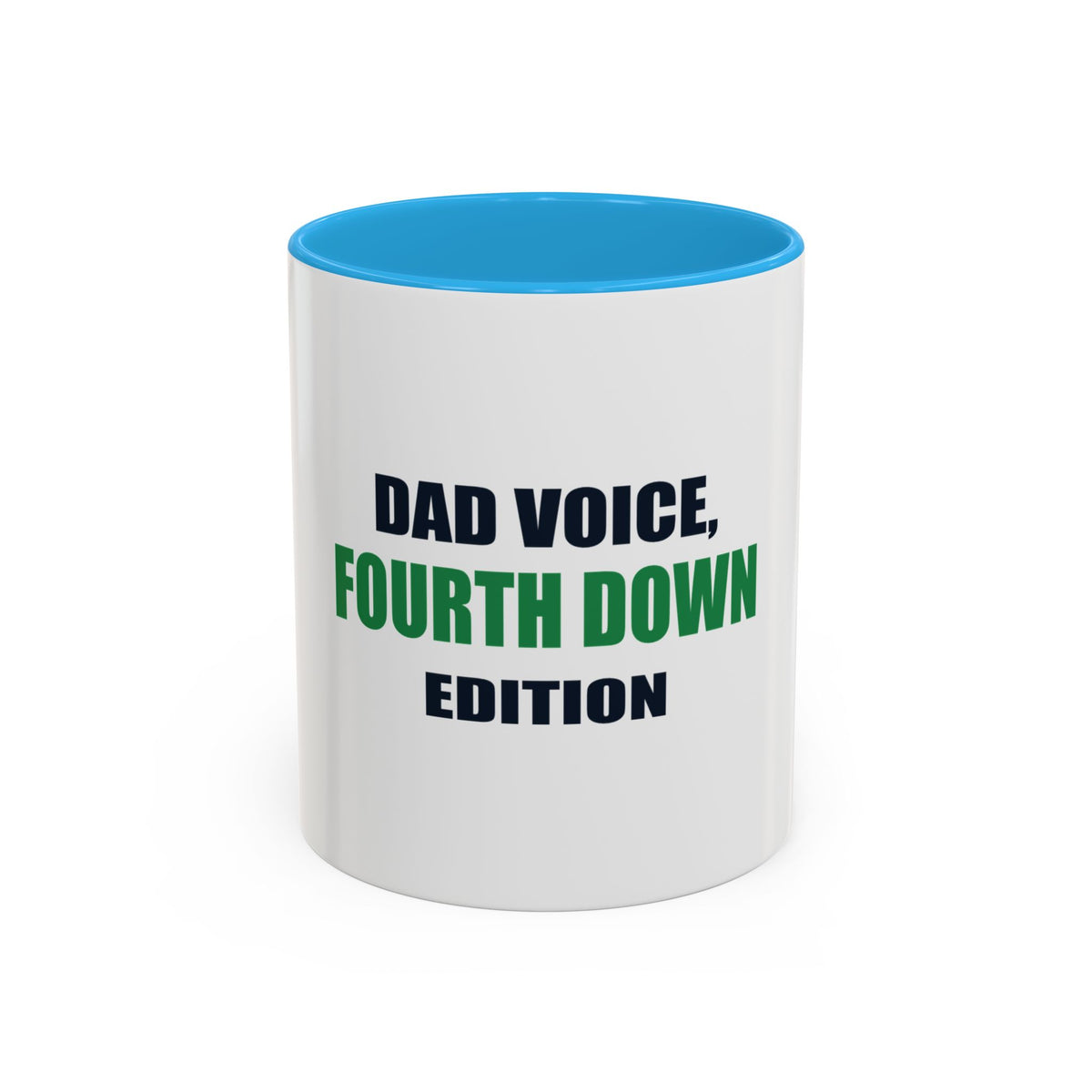 Dad Voice, Fourth Down Edition Two-Tone Mug
