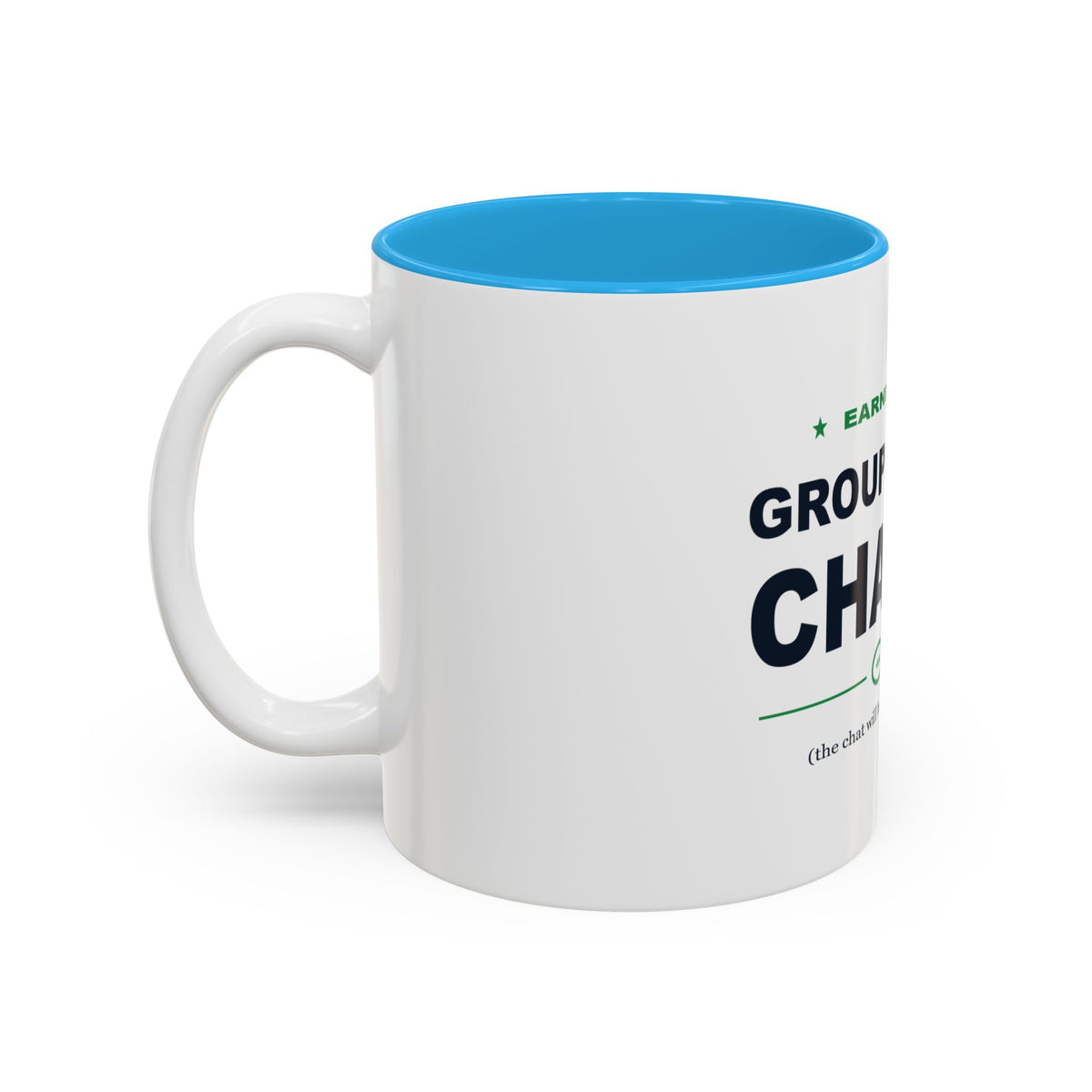 Group Chat Champ Two-Tone Mug