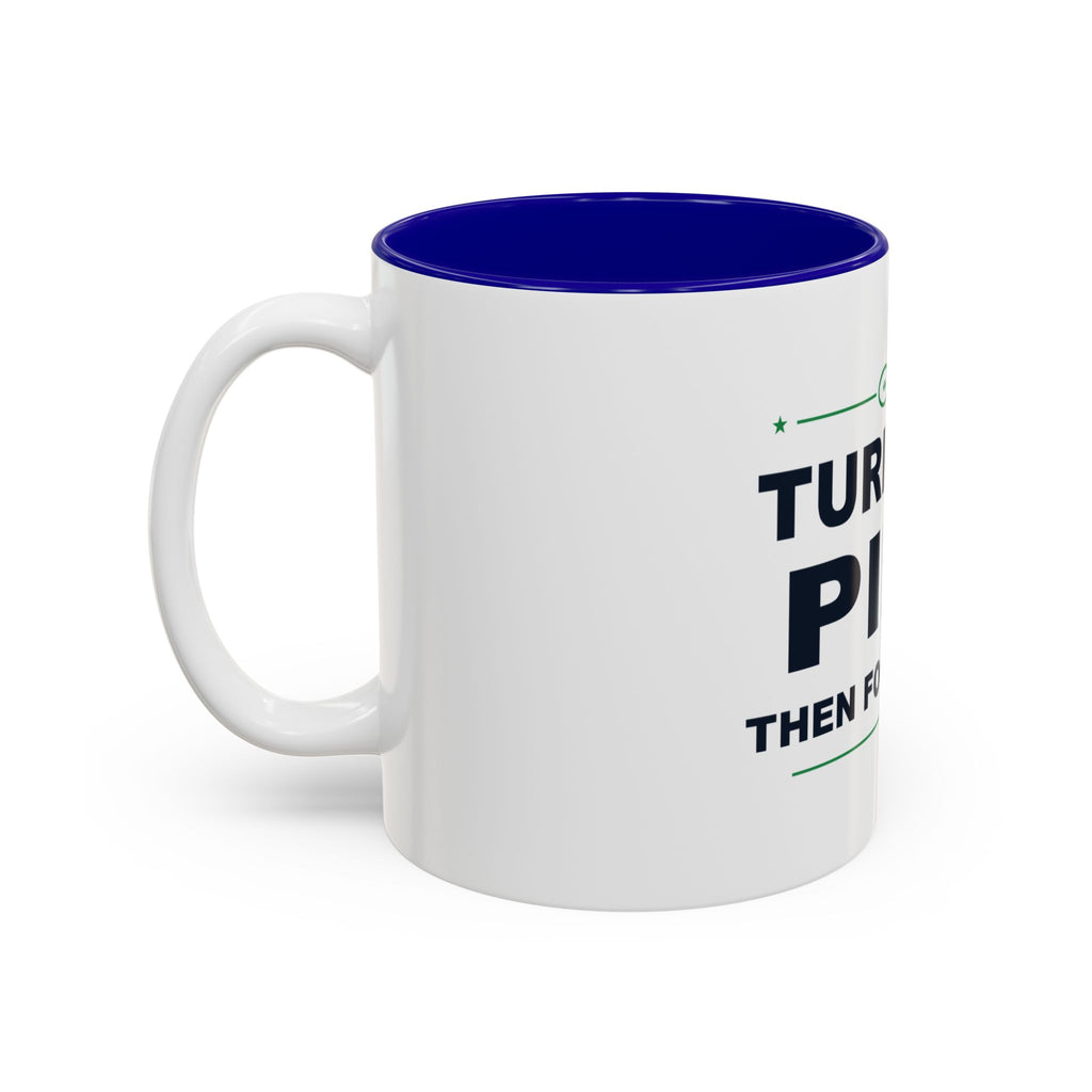 Turkey, Pie, Then Football Two-Tone Mug