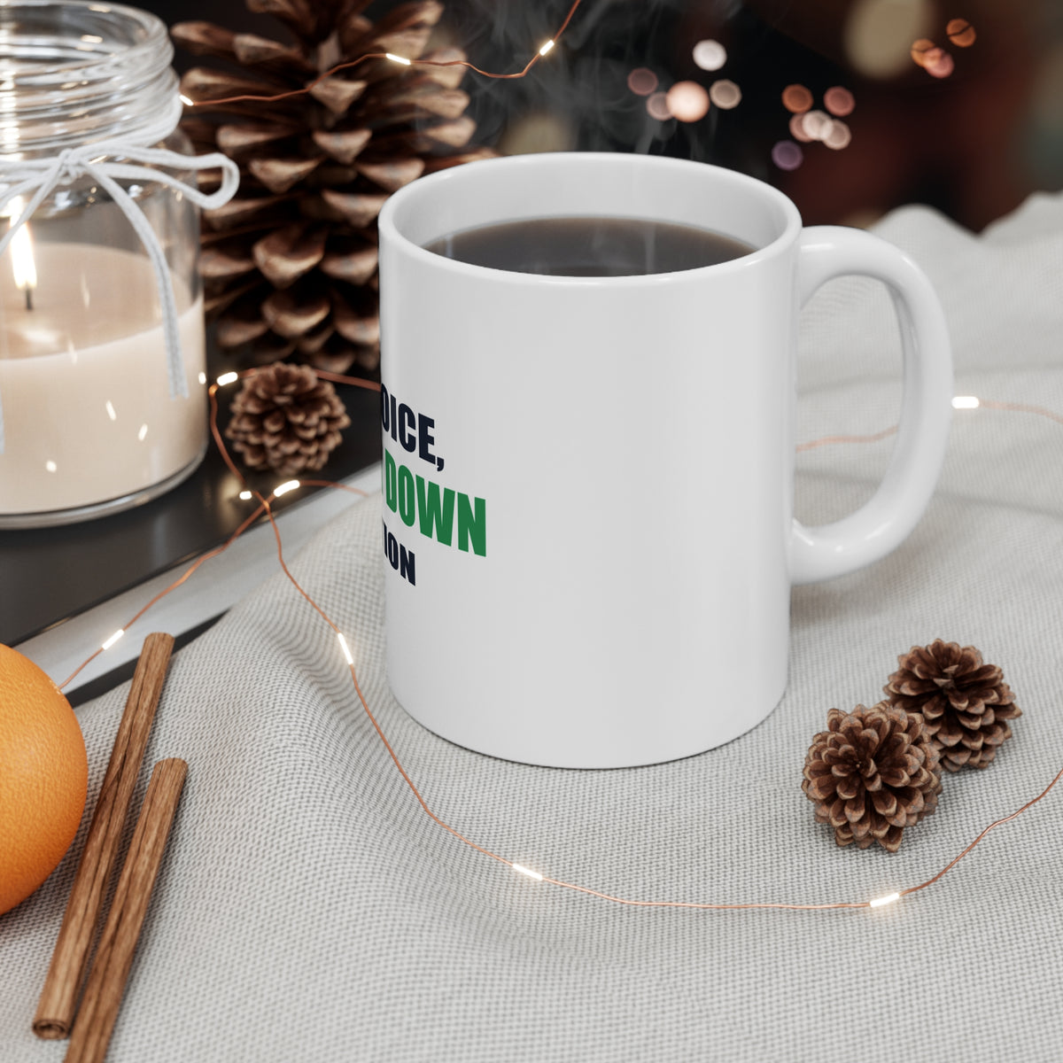 Dad Voice, Fourth Down Edition White Mug