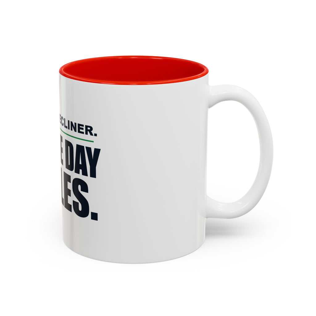 Dad's Recliner. Game Day Rules. Two-Tone Mug