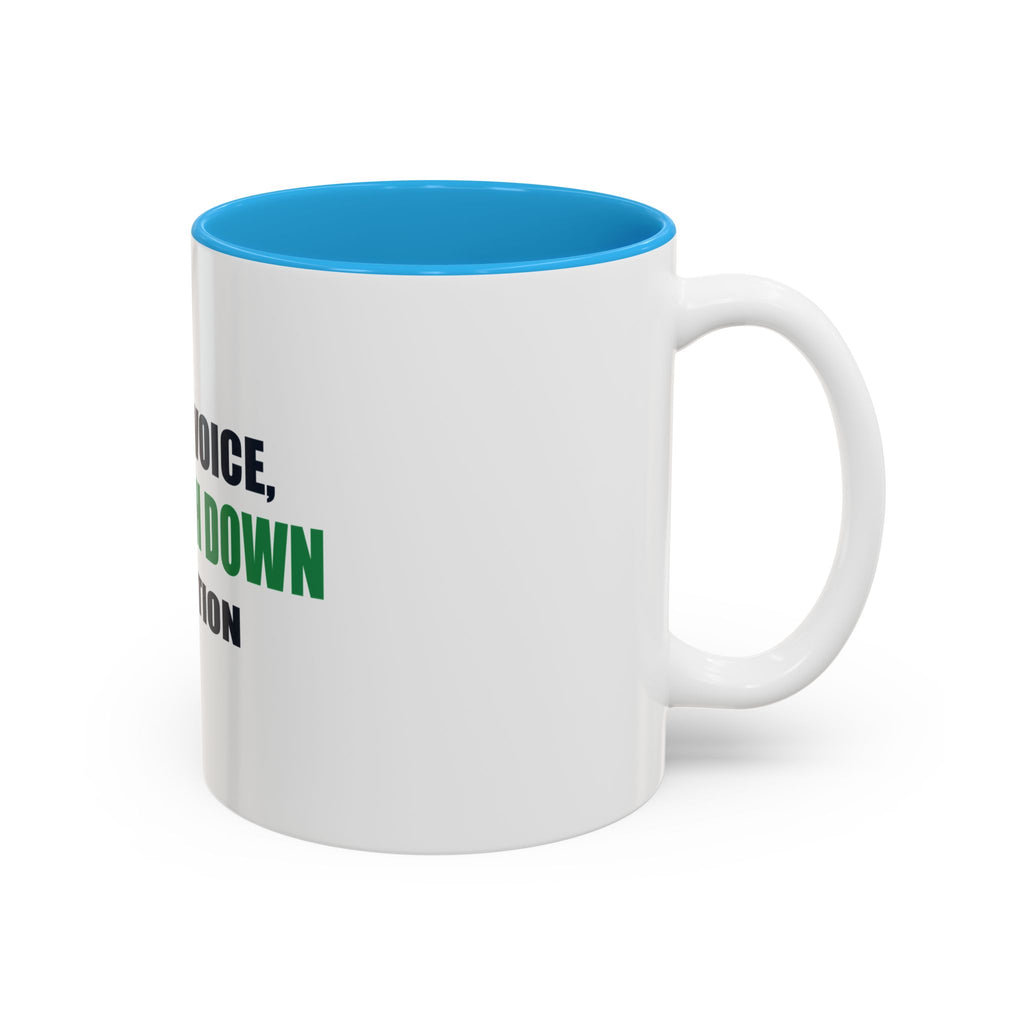 Dad Voice, Fourth Down Edition Two-Tone Mug