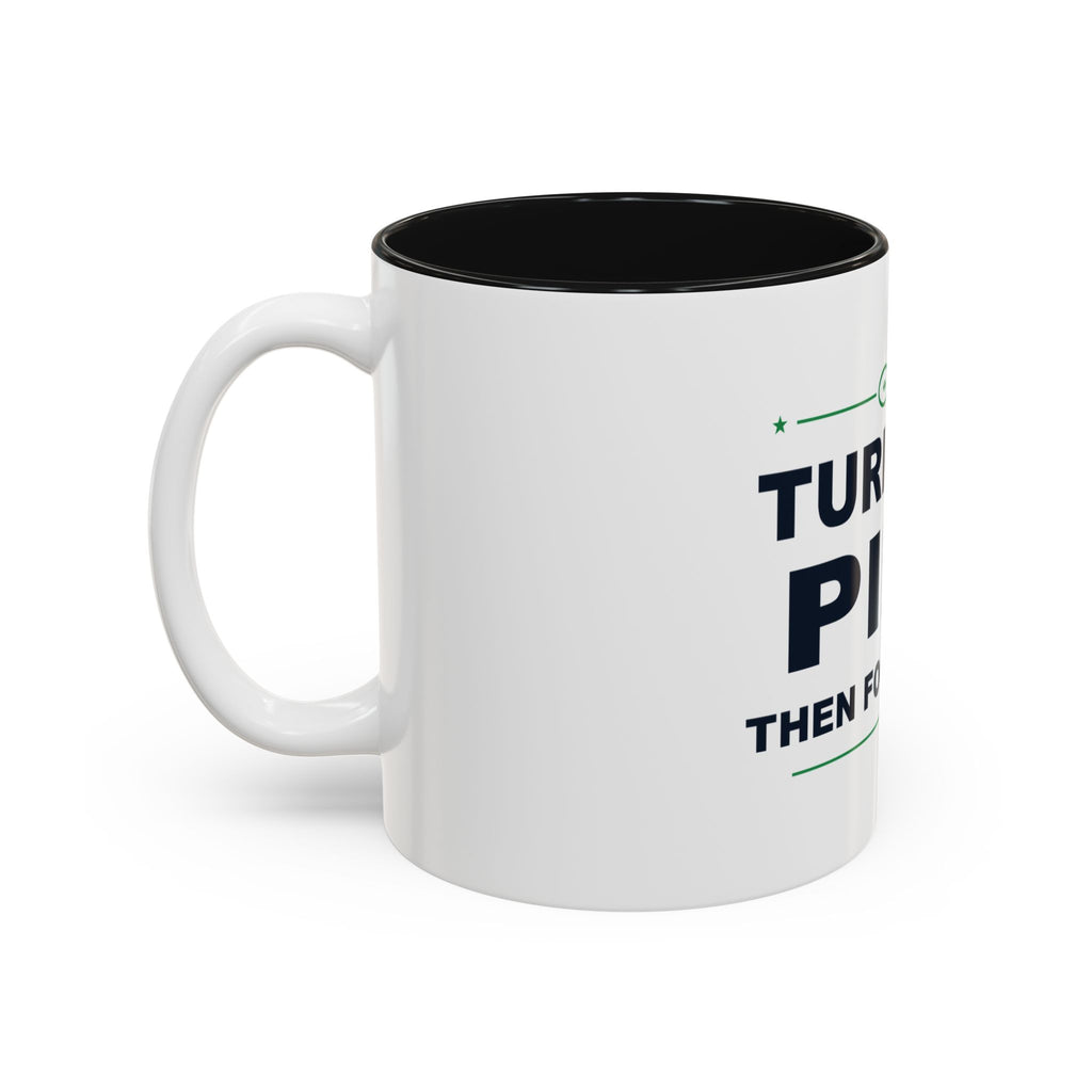 Turkey, Pie, Then Football Two-Tone Mug