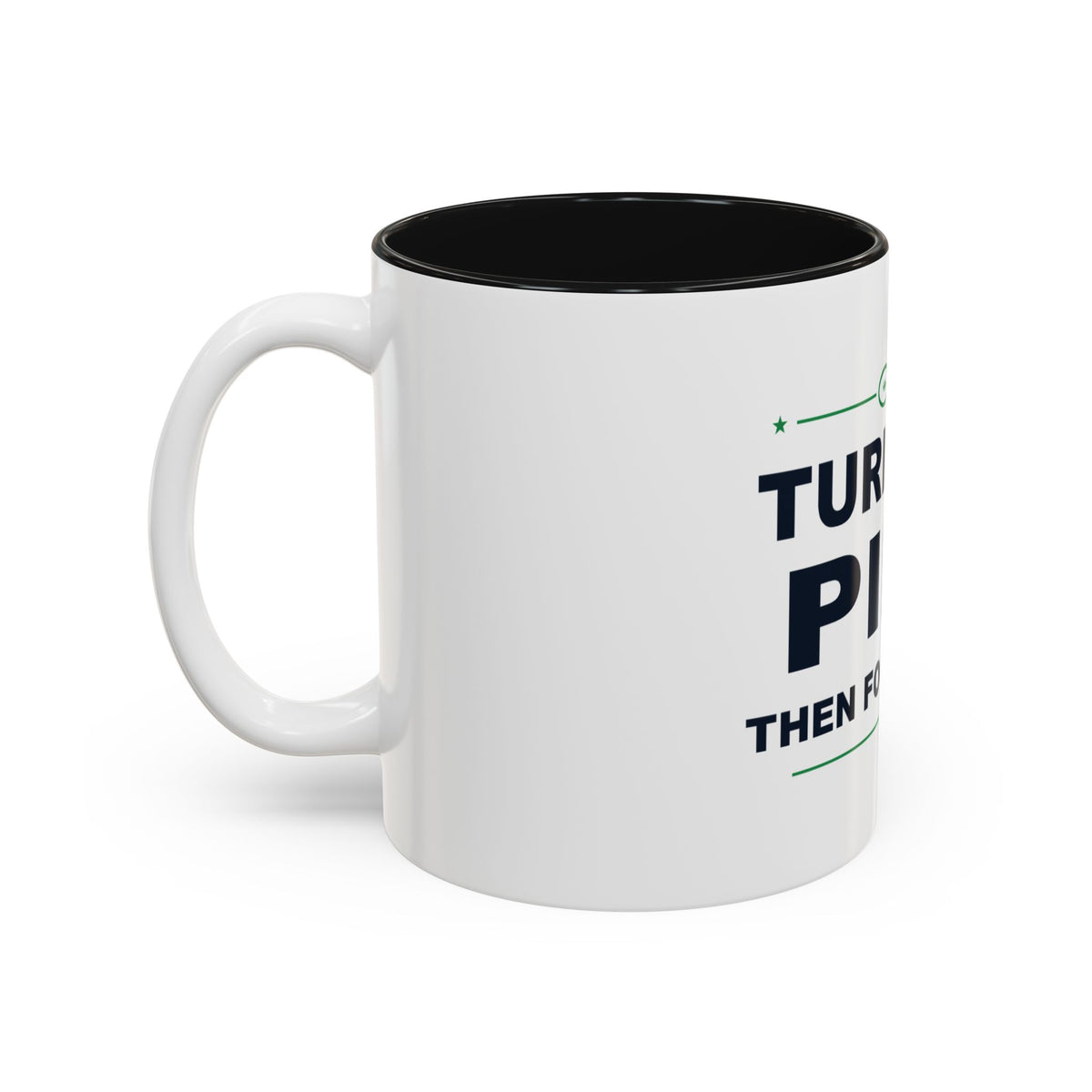 Turkey, Pie, Then Football Two-Tone Mug