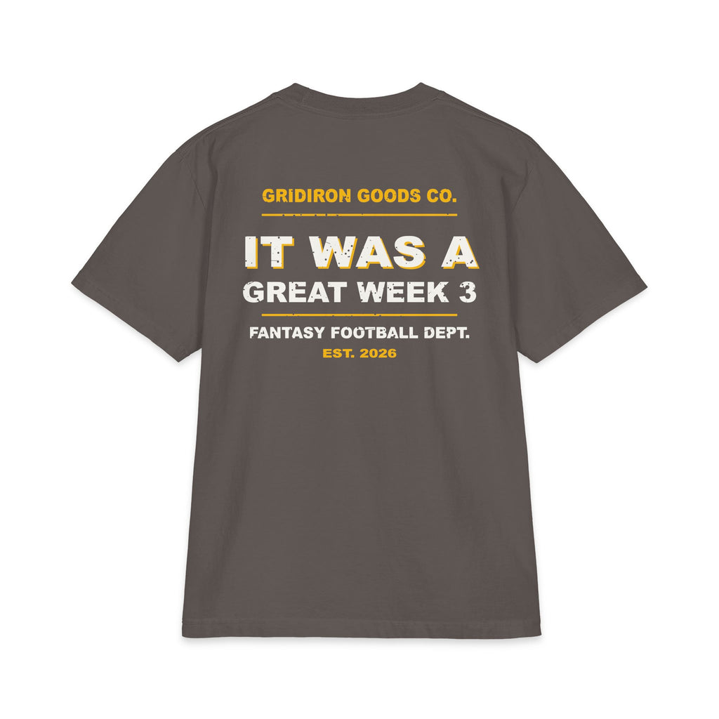 I Peaked In Week 3 Max Heavyweight Oversized Tee
