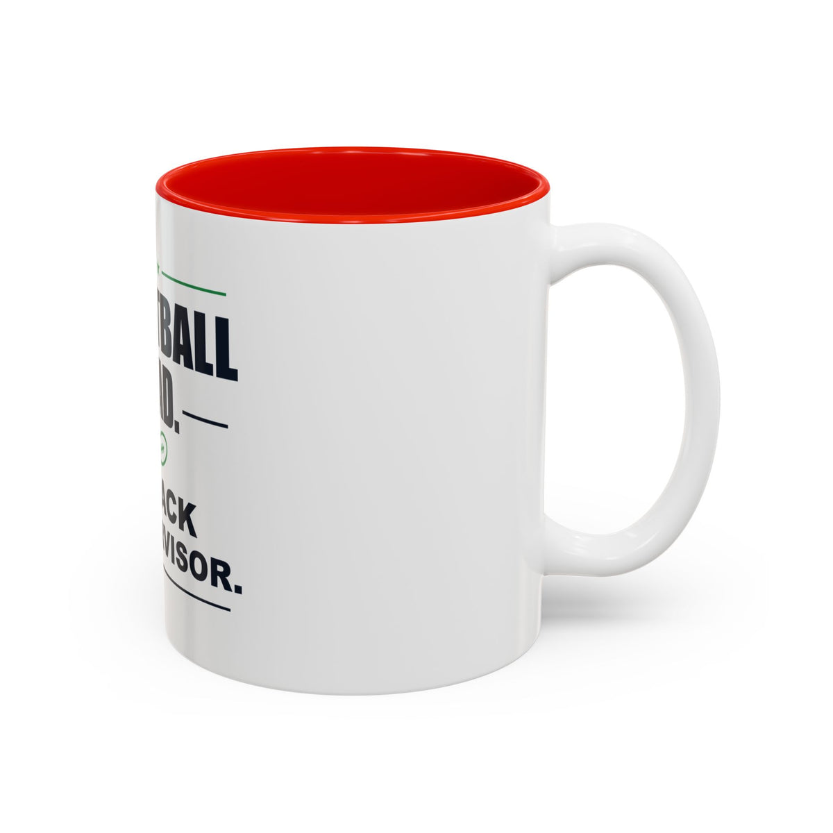Football Dad. Snack Supervisor. Two-Tone Mug