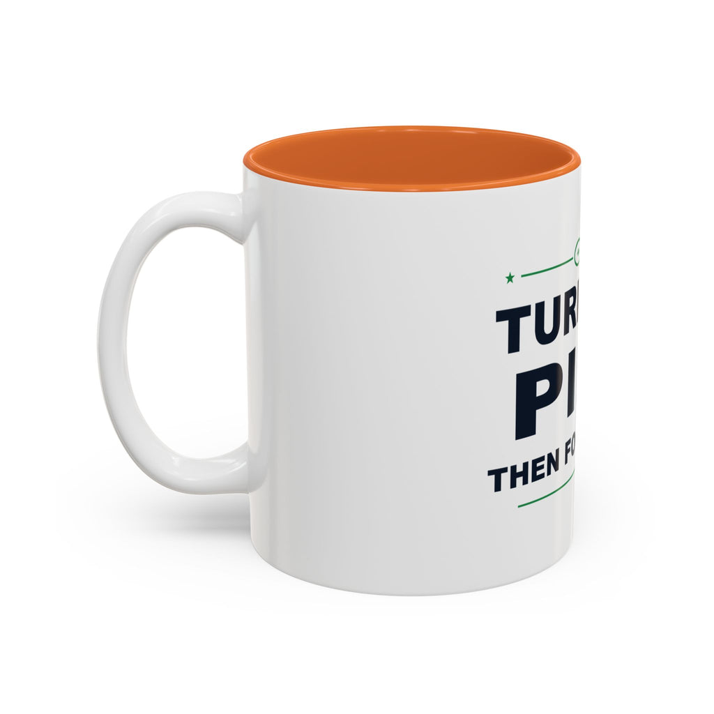 Turkey, Pie, Then Football Two-Tone Mug