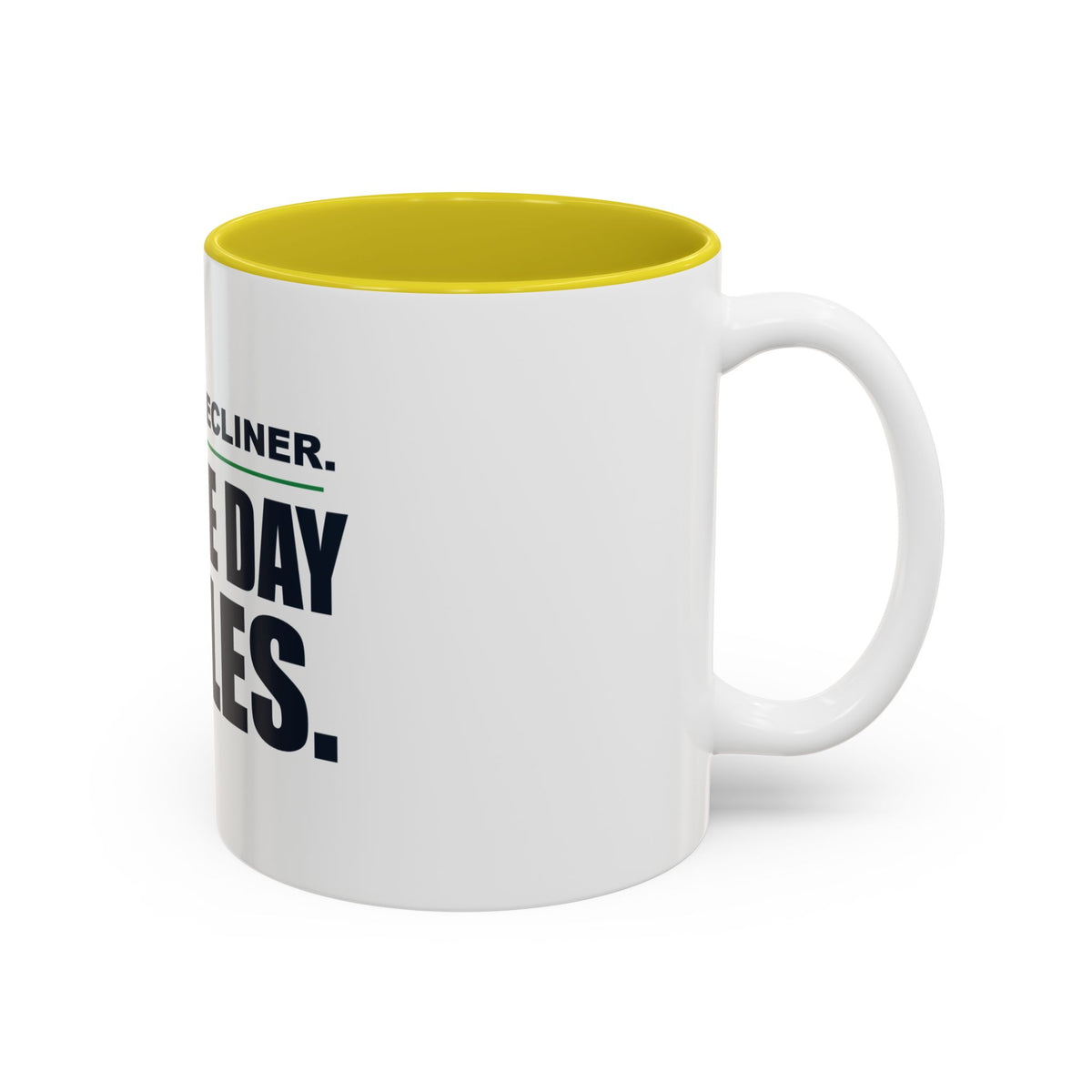 Dad's Recliner. Game Day Rules. Two-Tone Mug