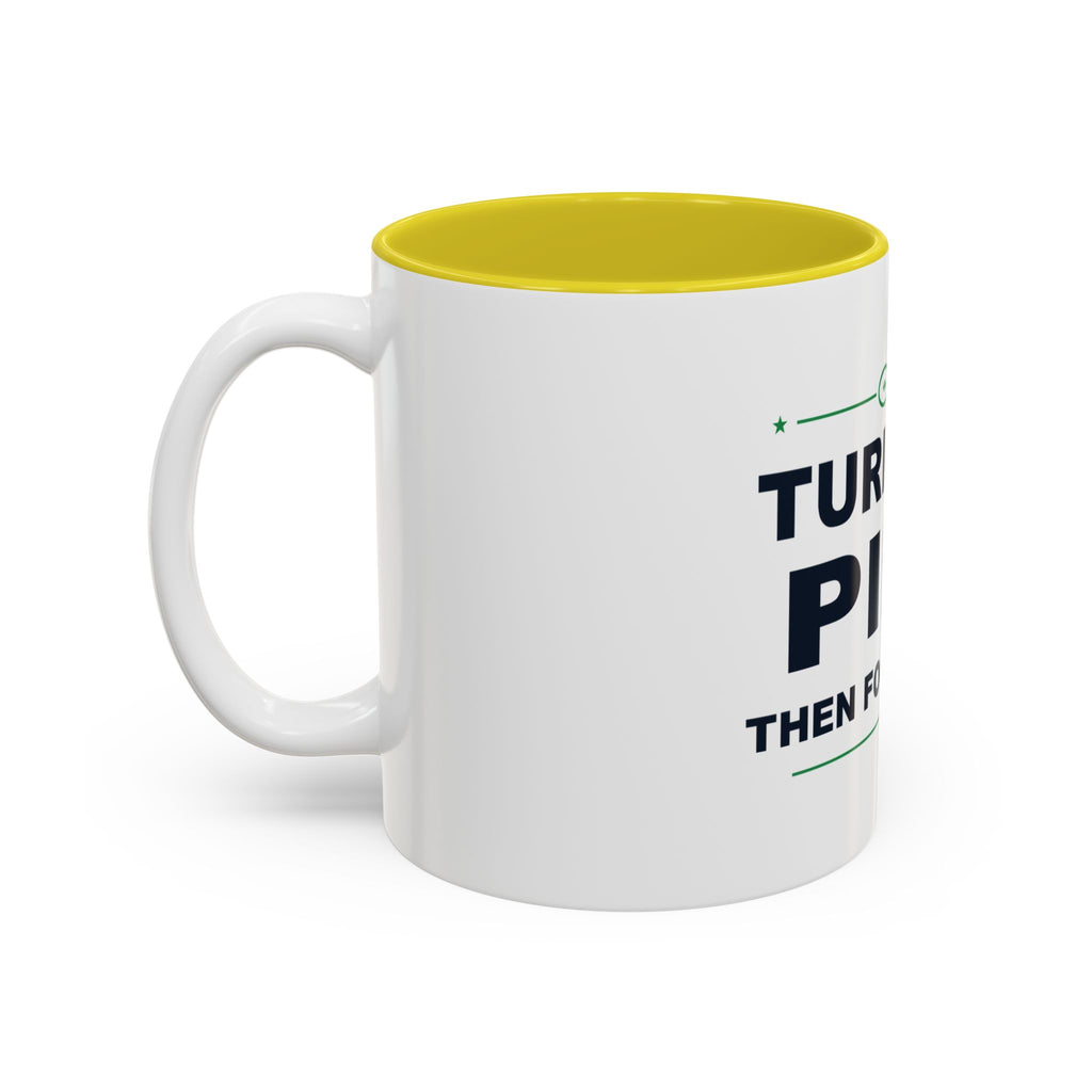 Turkey, Pie, Then Football Two-Tone Mug