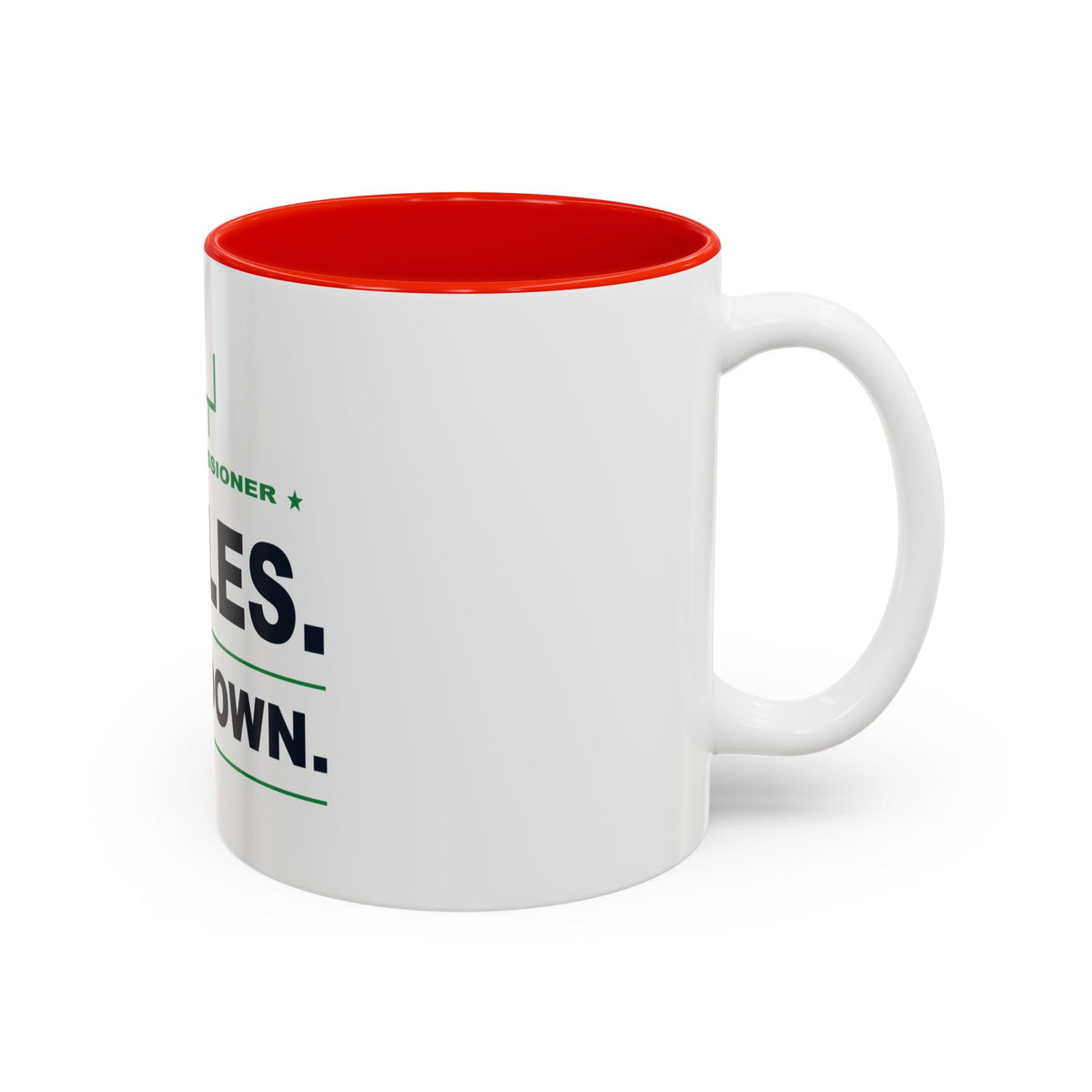 Commissioner Rules. Sit Down. Two-Tone Mug