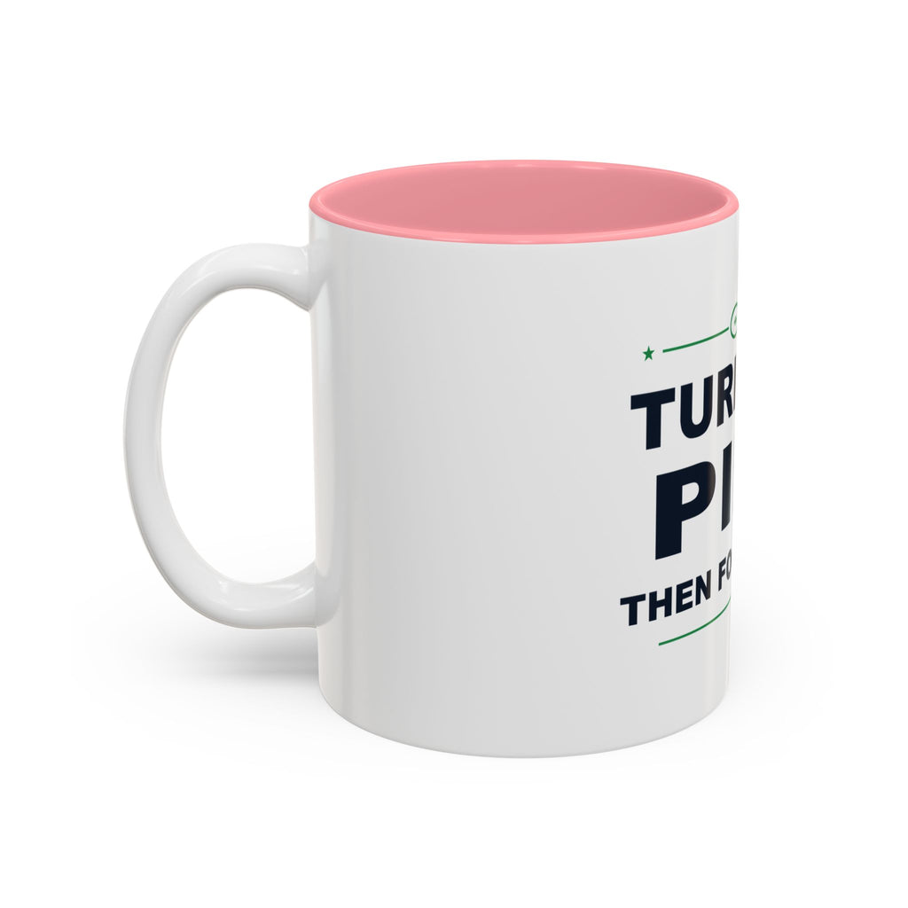 Turkey, Pie, Then Football Two-Tone Mug