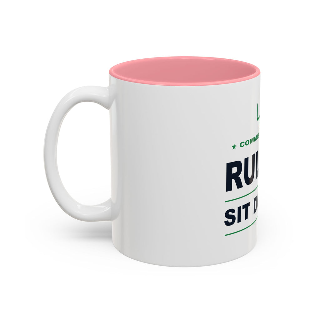 Commissioner Rules. Sit Down. Two-Tone Mug