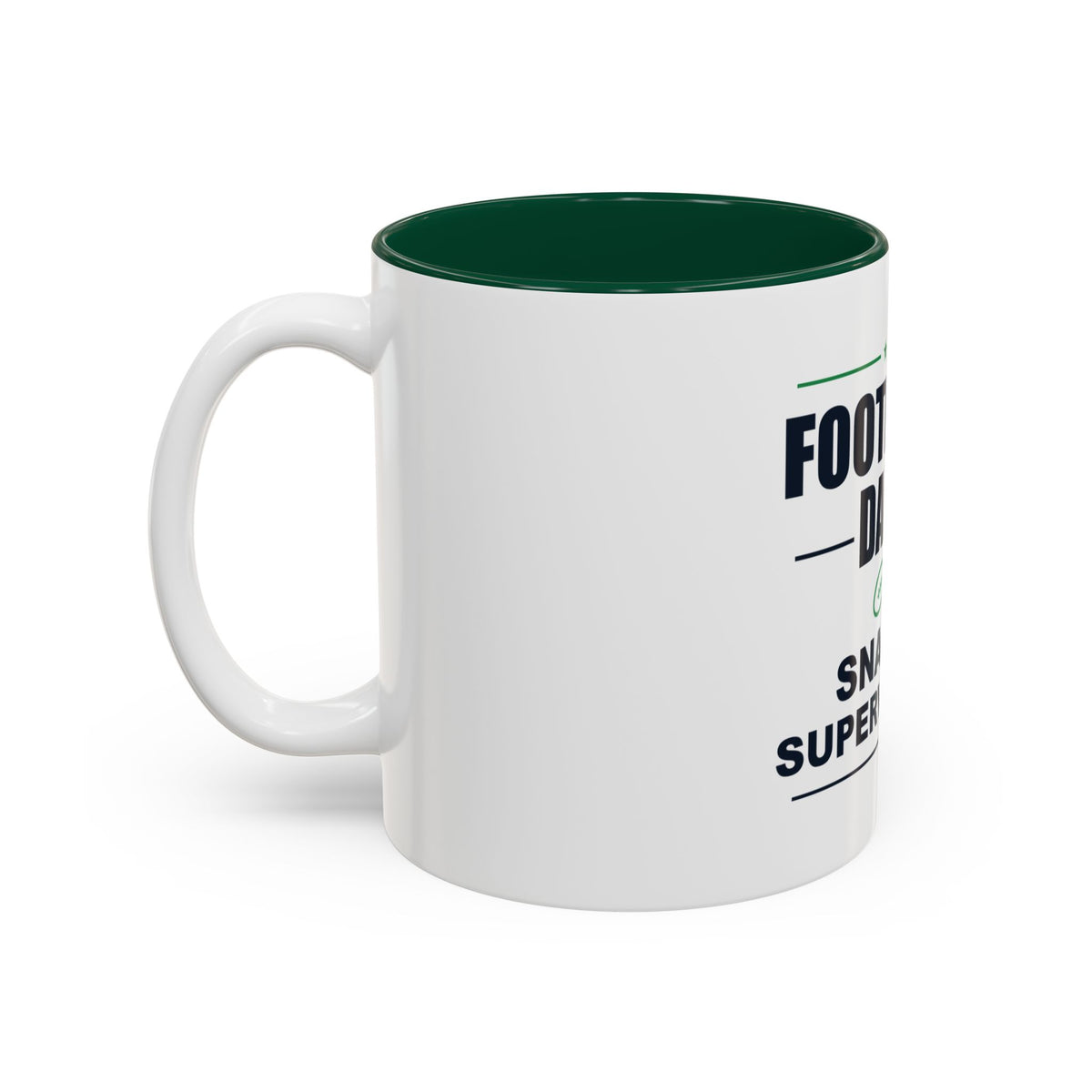 Football Dad. Snack Supervisor. Two-Tone Mug