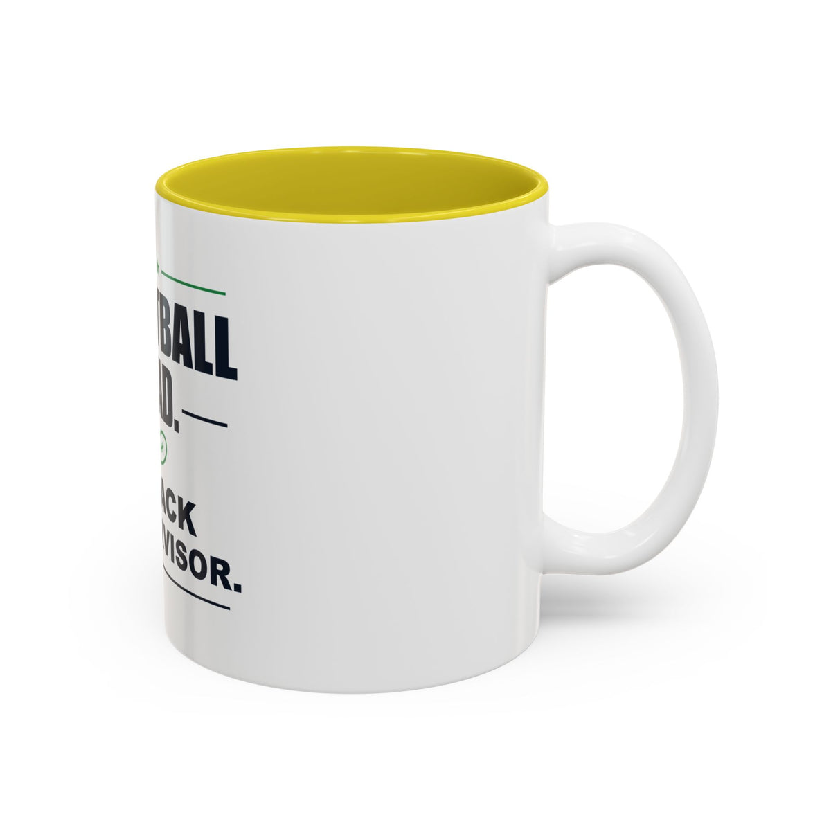 Football Dad. Snack Supervisor. Two-Tone Mug
