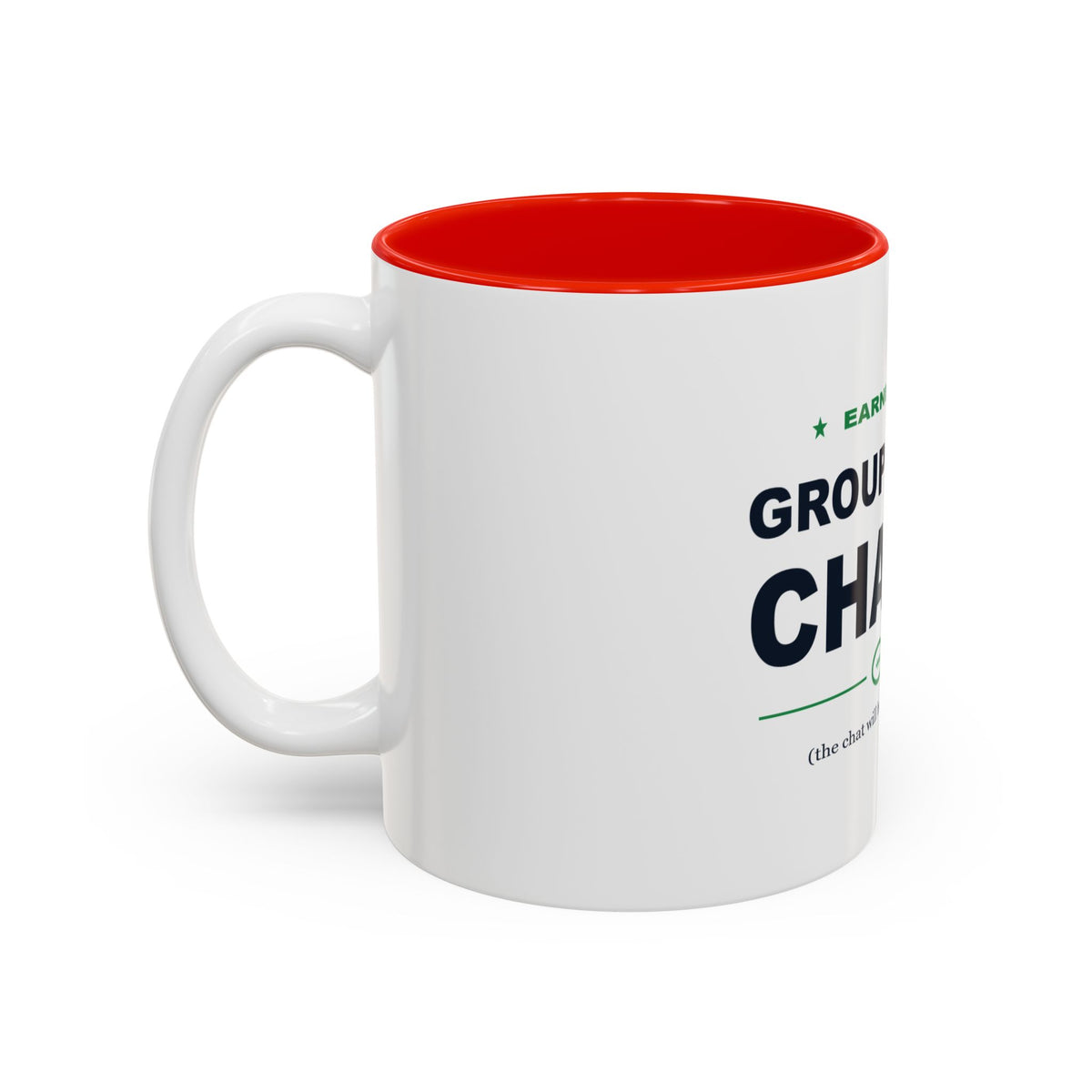 Group Chat Champ Two-Tone Mug