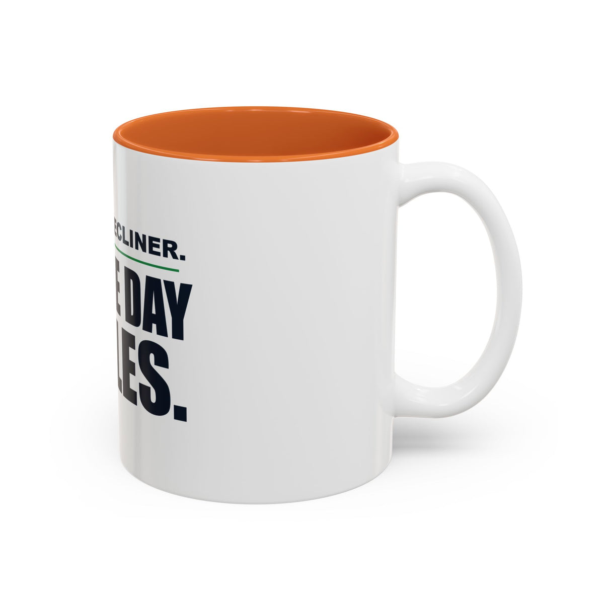 Dad's Recliner. Game Day Rules. Two-Tone Mug