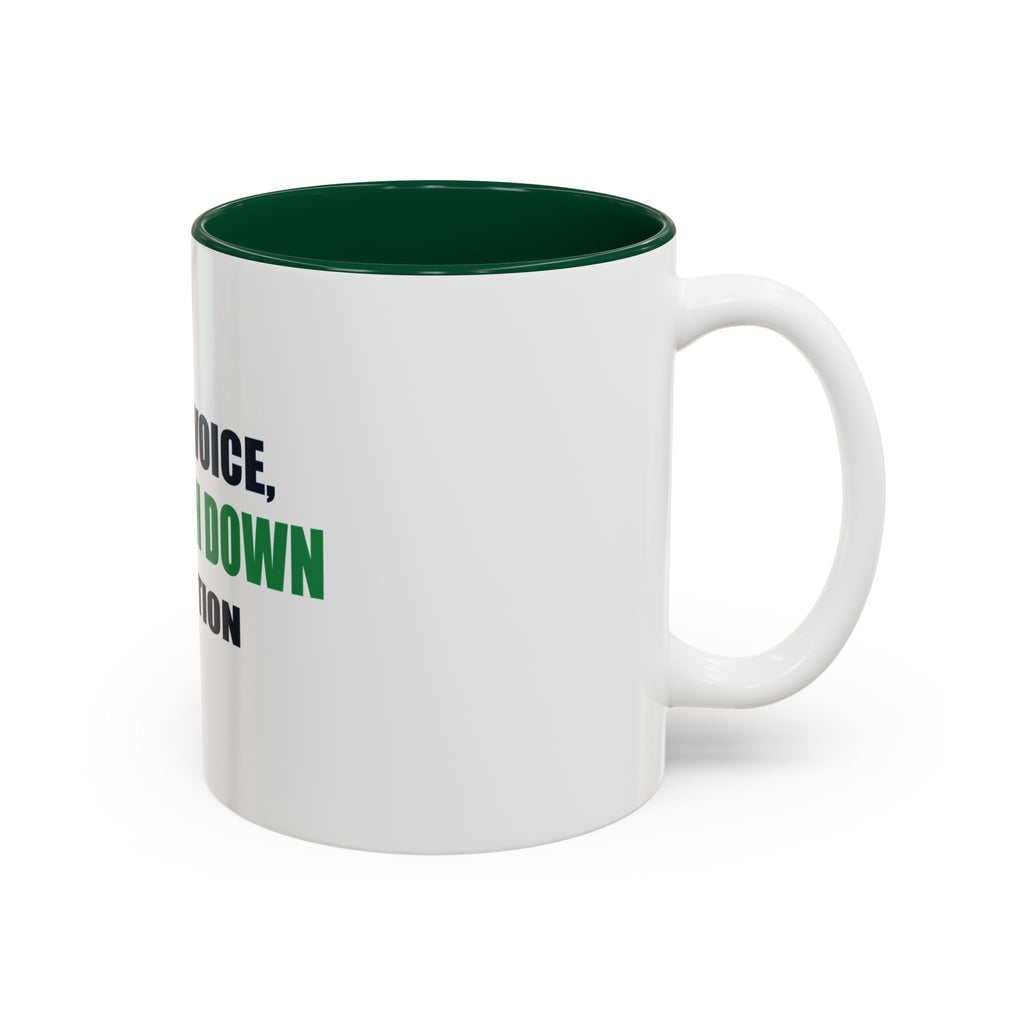 Dad Voice, Fourth Down Edition Two-Tone Mug