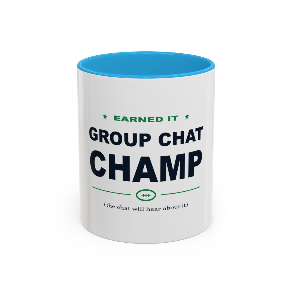 Group Chat Champ Two-Tone Mug