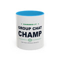 Group Chat Champ Two-Tone Mug