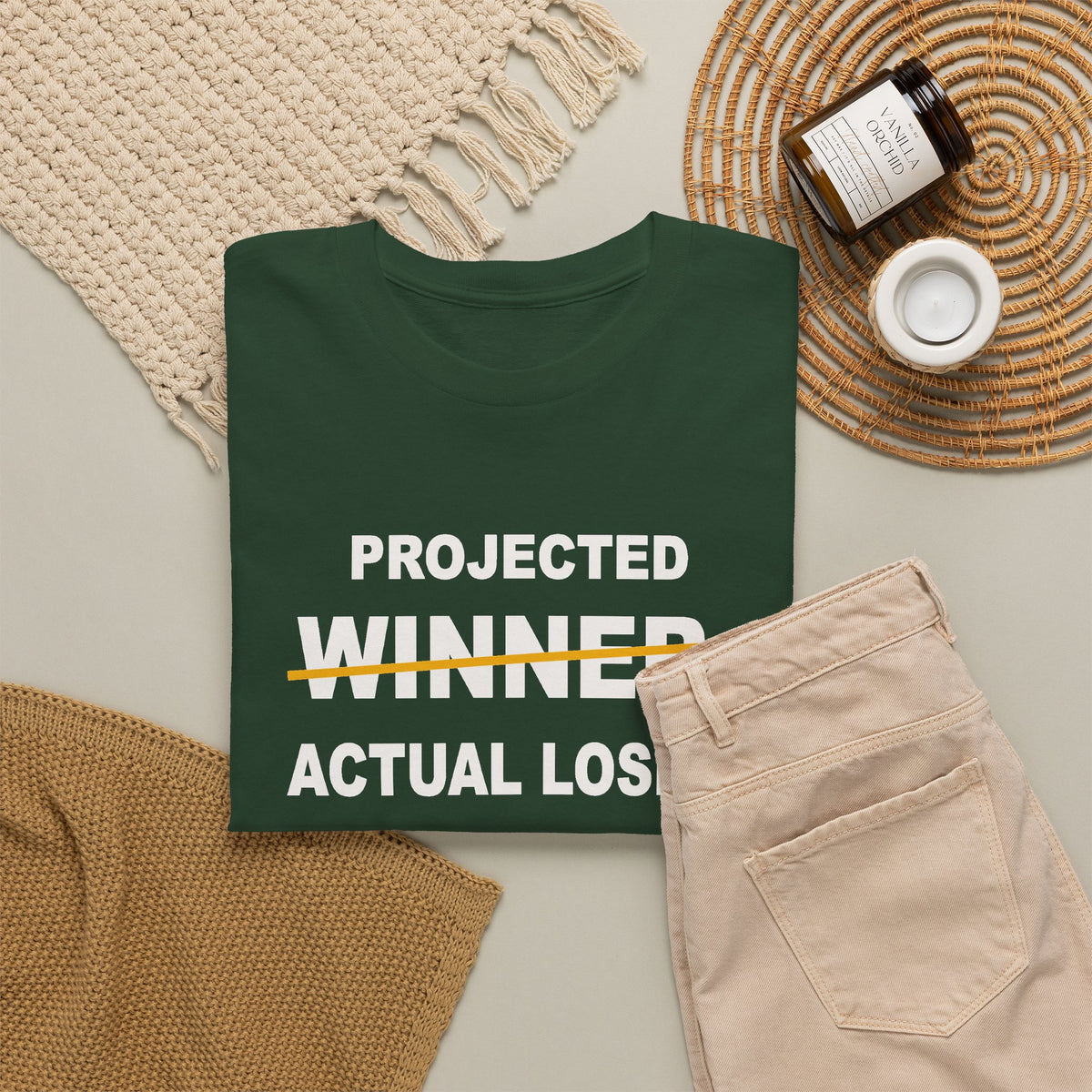 Projected Winner. Actual Loser. T-Shirt
