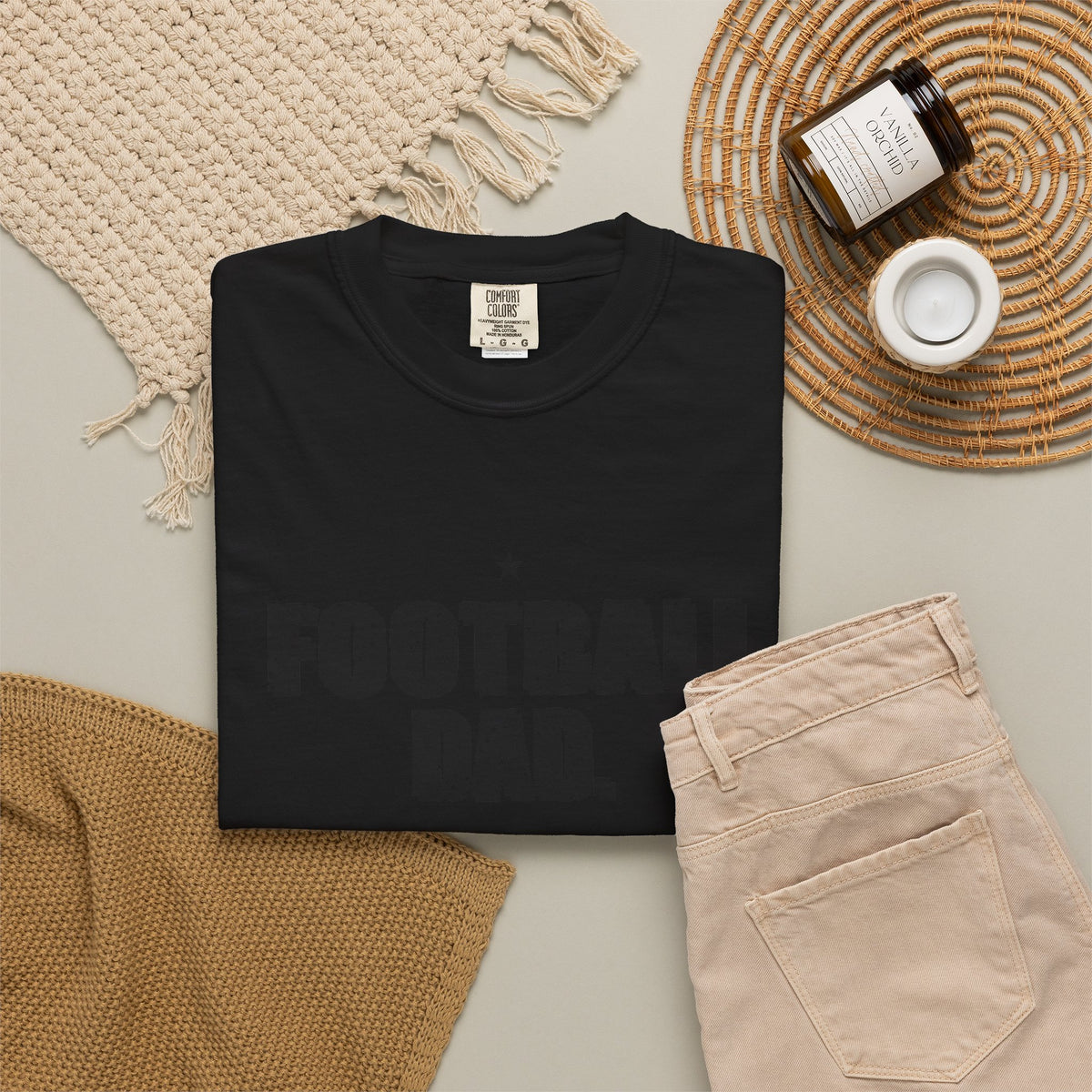 Football Dad. Snack Supervisor. Heavyweight Garment-Dyed Tee