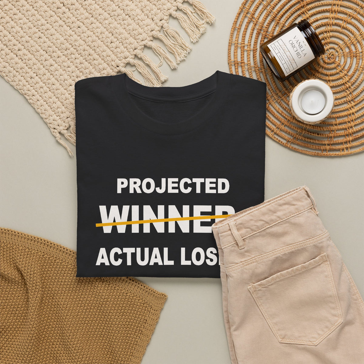 Projected Winner. Actual Loser. T-Shirt