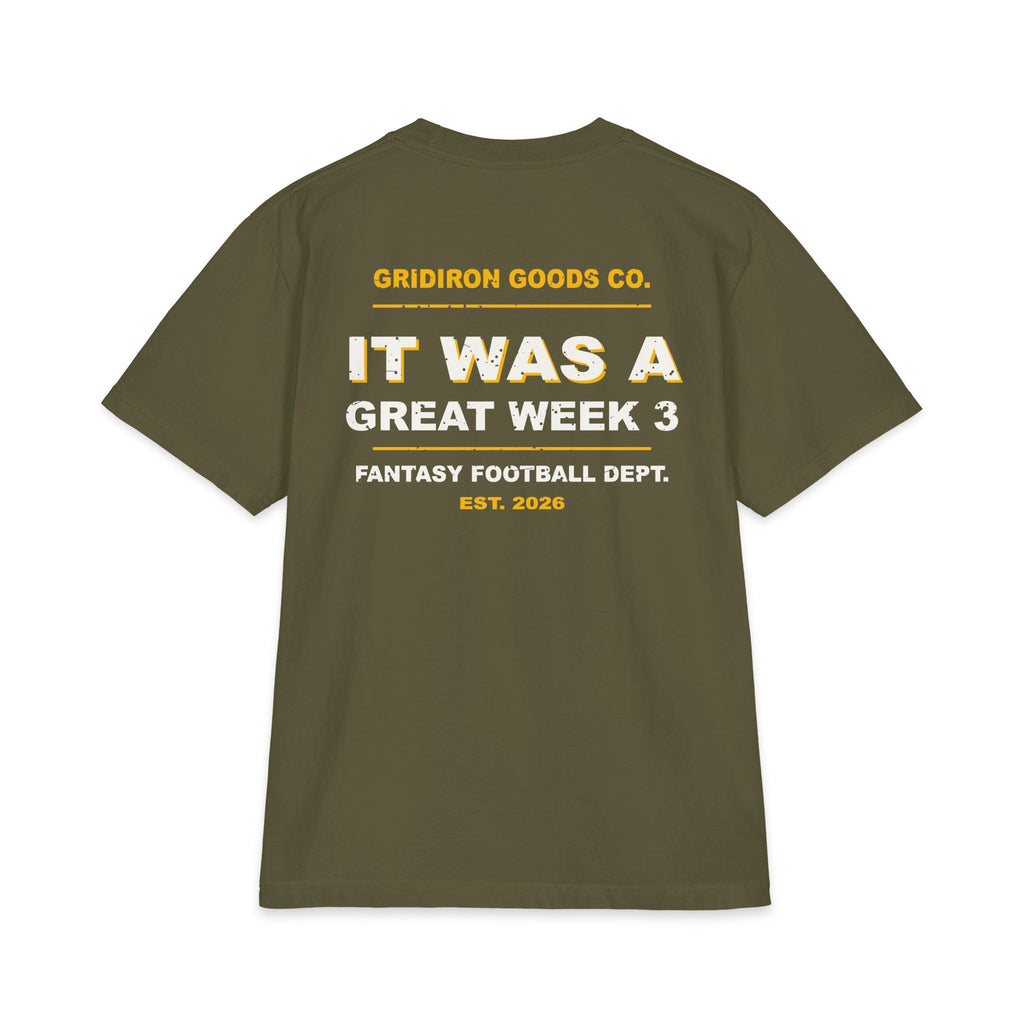 I Peaked In Week 3 Max Heavyweight Oversized Tee