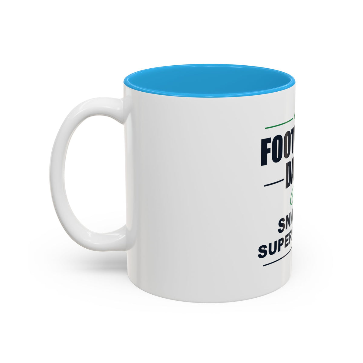 Football Dad. Snack Supervisor. Two-Tone Mug