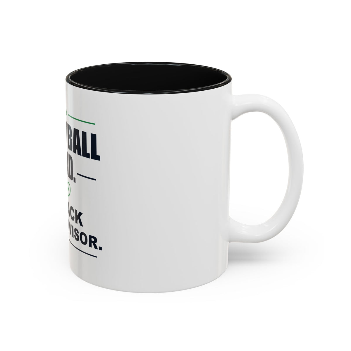 Football Dad. Snack Supervisor. Two-Tone Mug