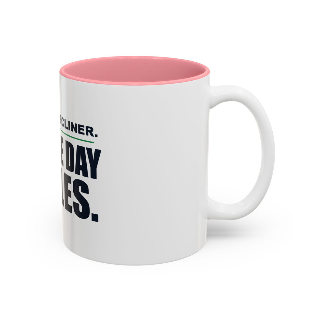 Dad's Recliner. Game Day Rules. Two-Tone Mug