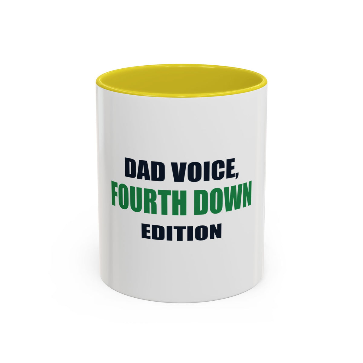 Dad Voice, Fourth Down Edition Two-Tone Mug