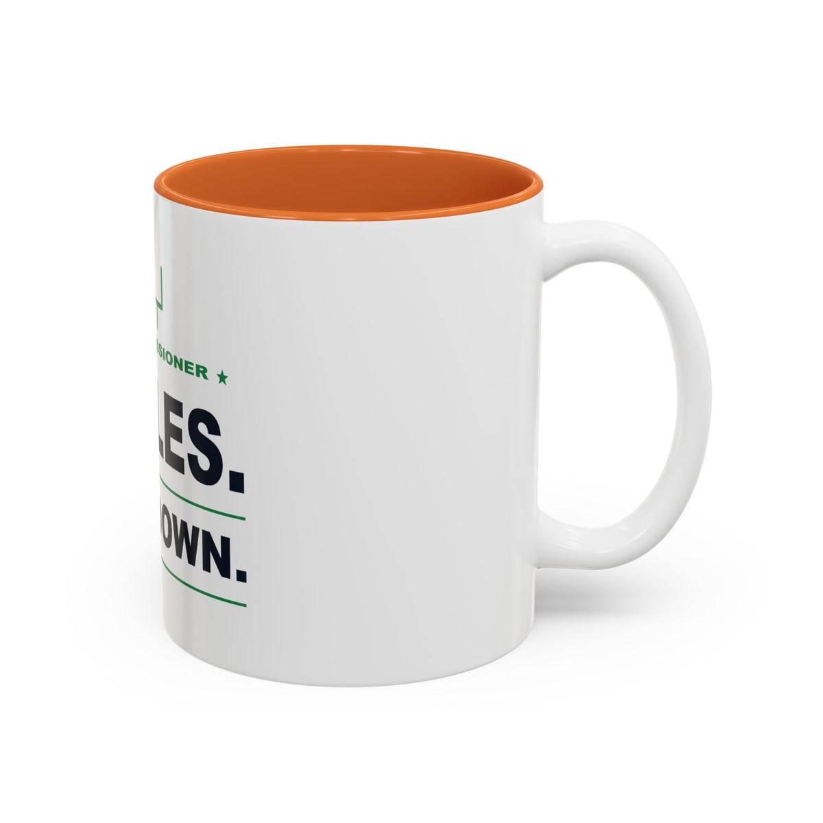 Commissioner Rules. Sit Down. Two-Tone Mug