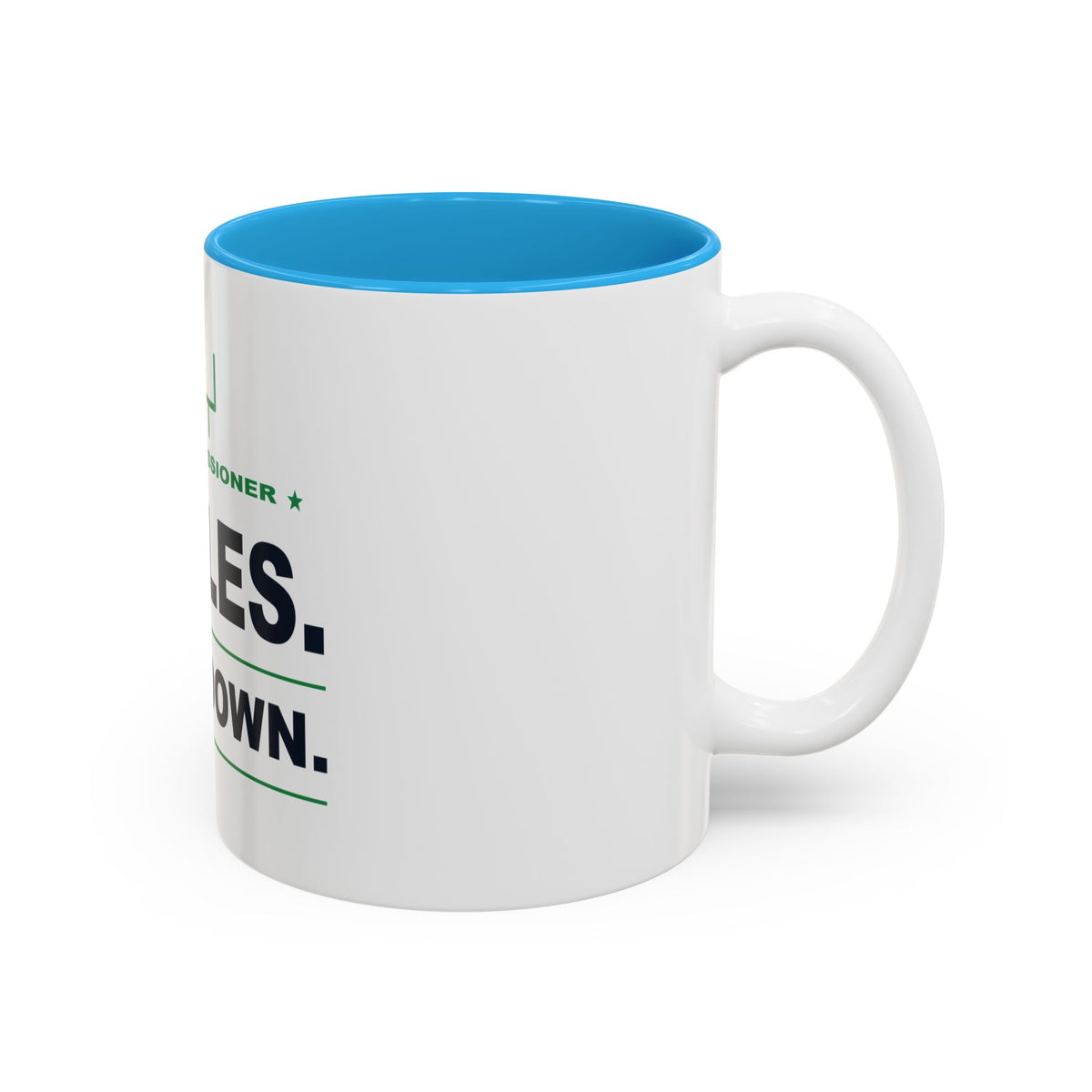 Commissioner Rules. Sit Down. Two-Tone Mug