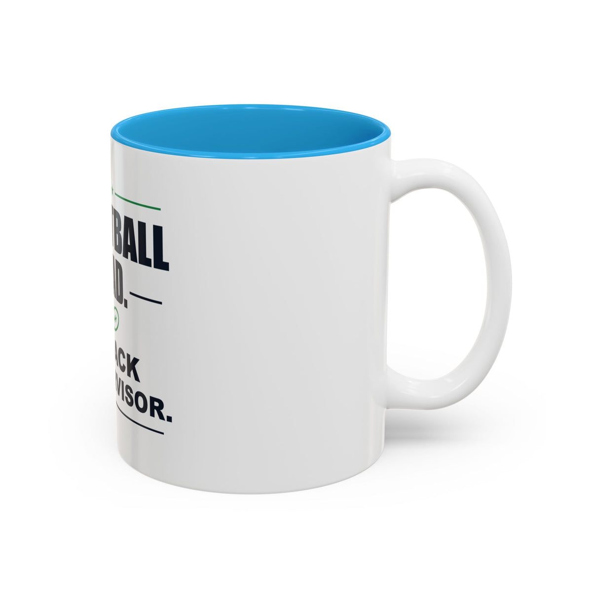 Football Dad. Snack Supervisor. Two-Tone Mug