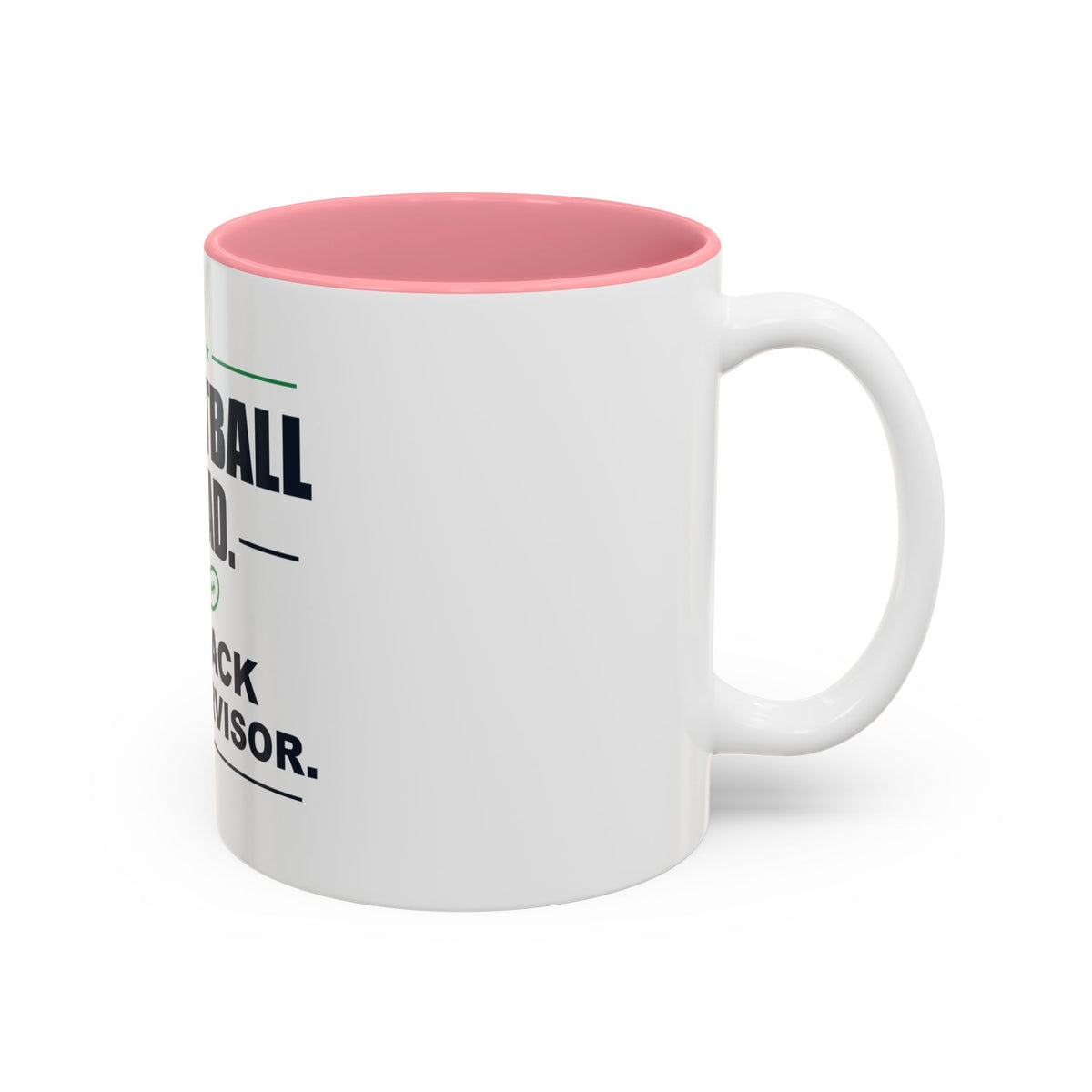Football Dad. Snack Supervisor. Two-Tone Mug