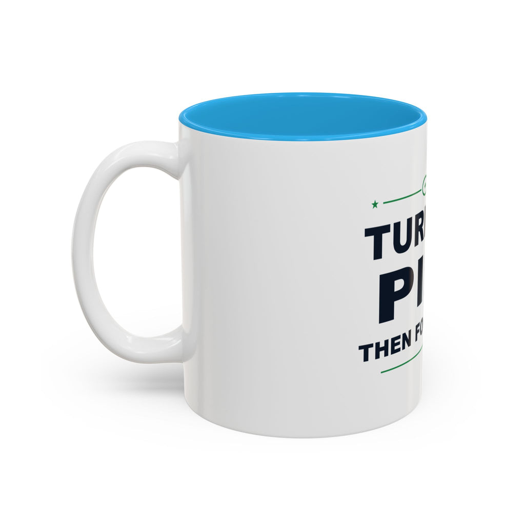 Turkey, Pie, Then Football Two-Tone Mug