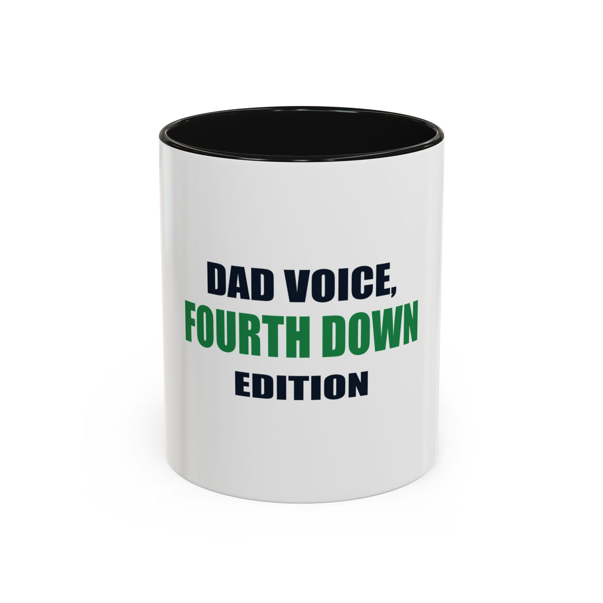 Dad Voice, Fourth Down Edition Two-Tone Mug