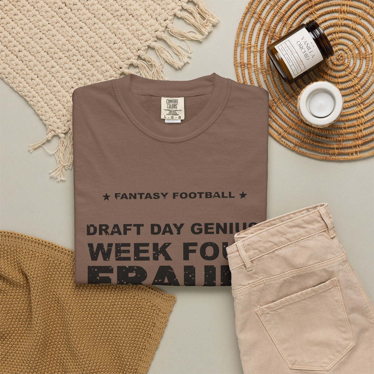 Draft Day Genius. Week Four Fraud. Heavyweight Garment-Dyed Tee