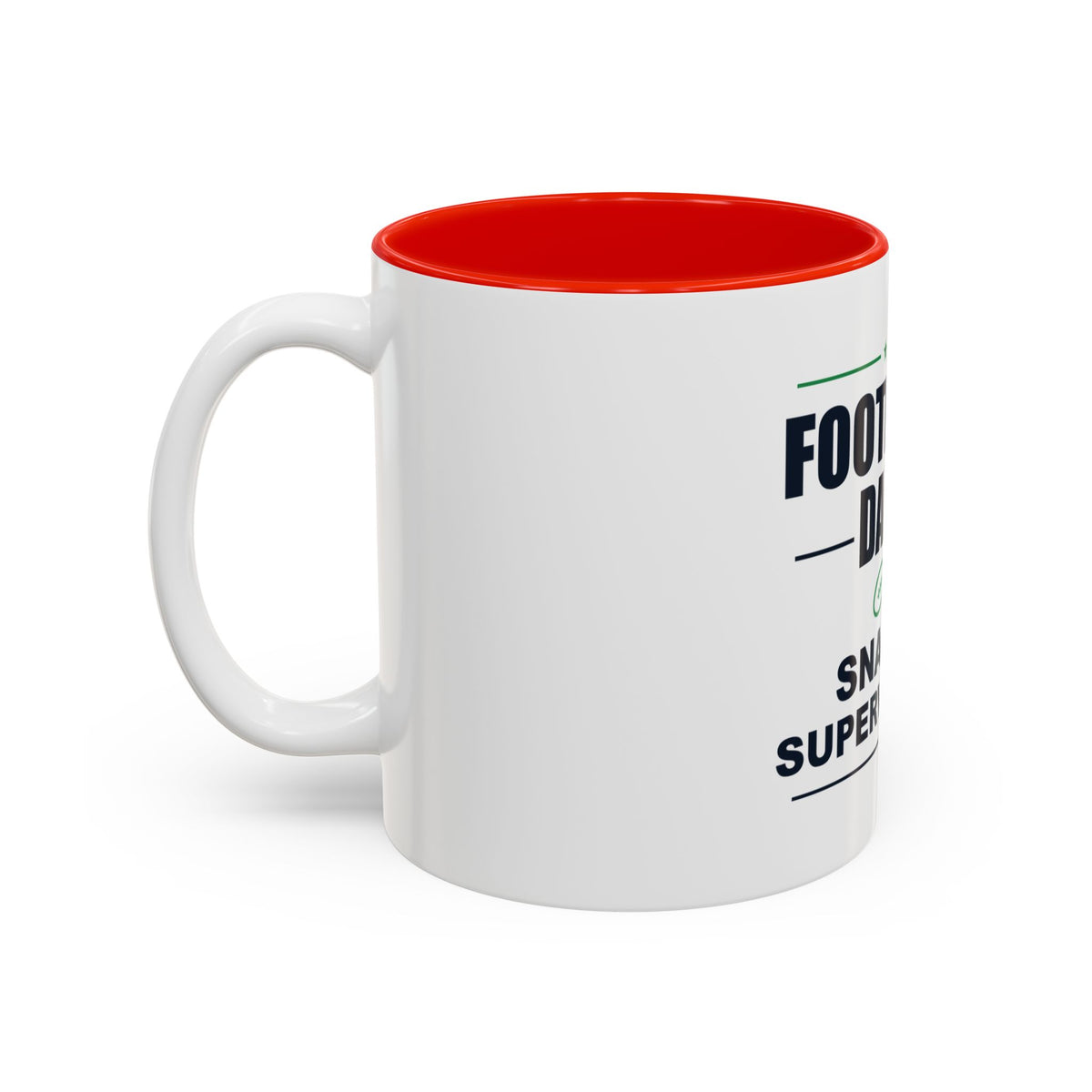 Football Dad. Snack Supervisor. Two-Tone Mug