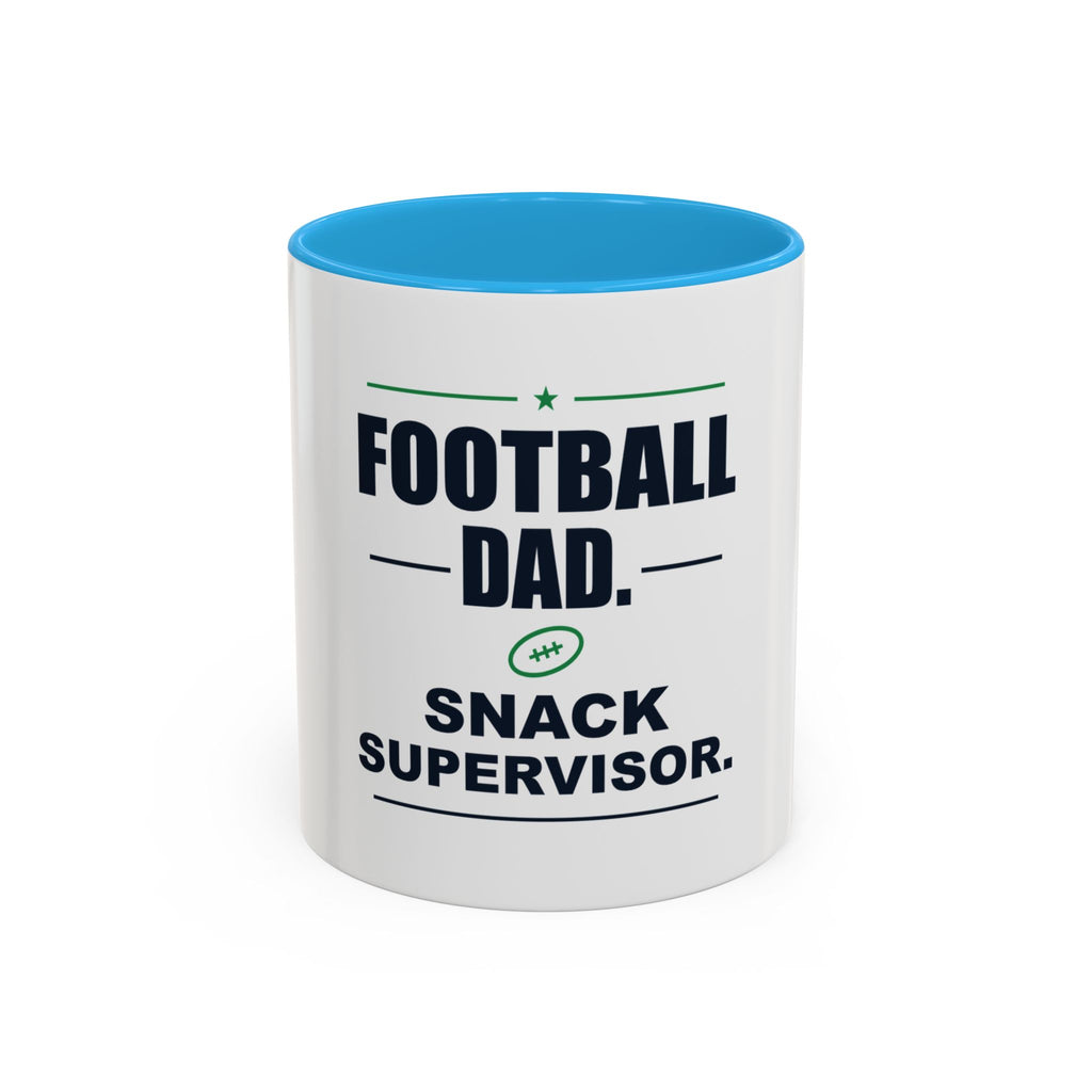 Football Dad. Snack Supervisor. Two-Tone Mug