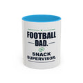 Football Dad. Snack Supervisor. Two-Tone Mug
