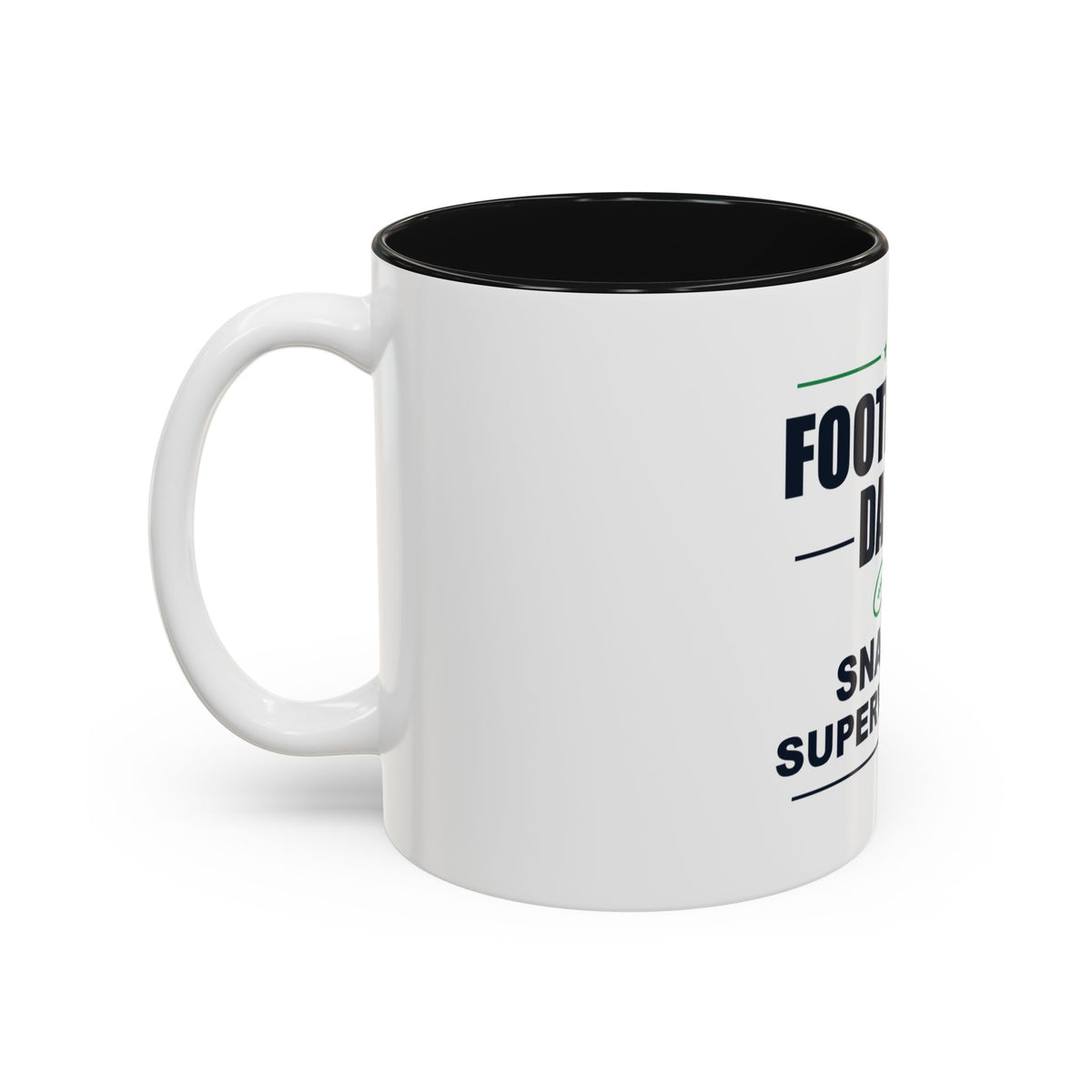 Football Dad. Snack Supervisor. Two-Tone Mug