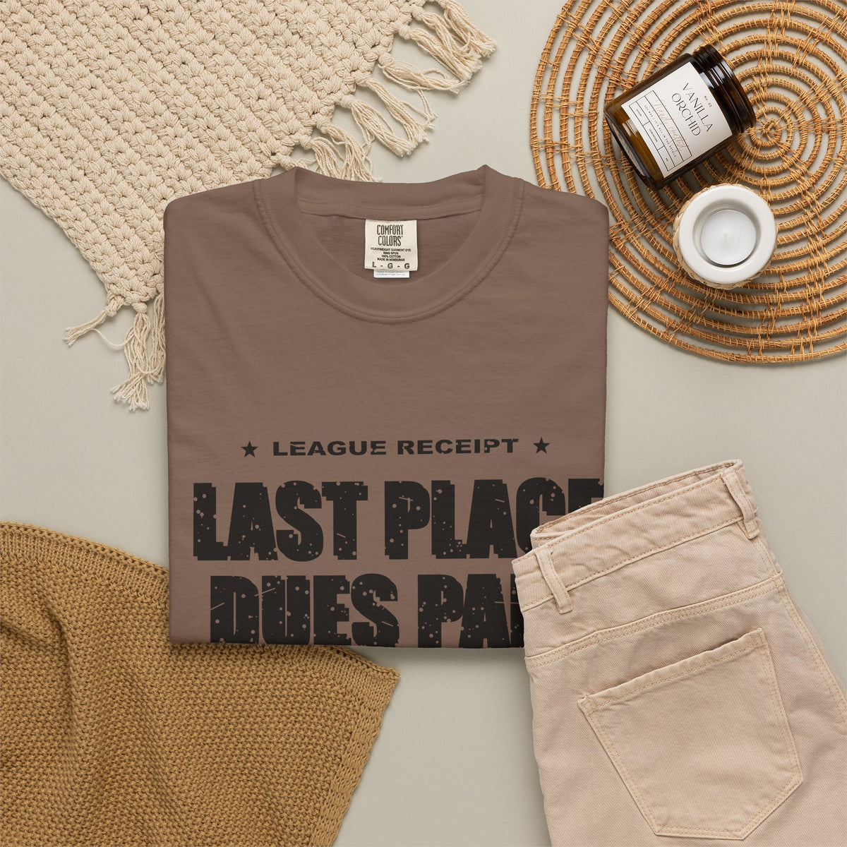 Last Place Dues Paid Heavyweight Garment-Dyed Tee