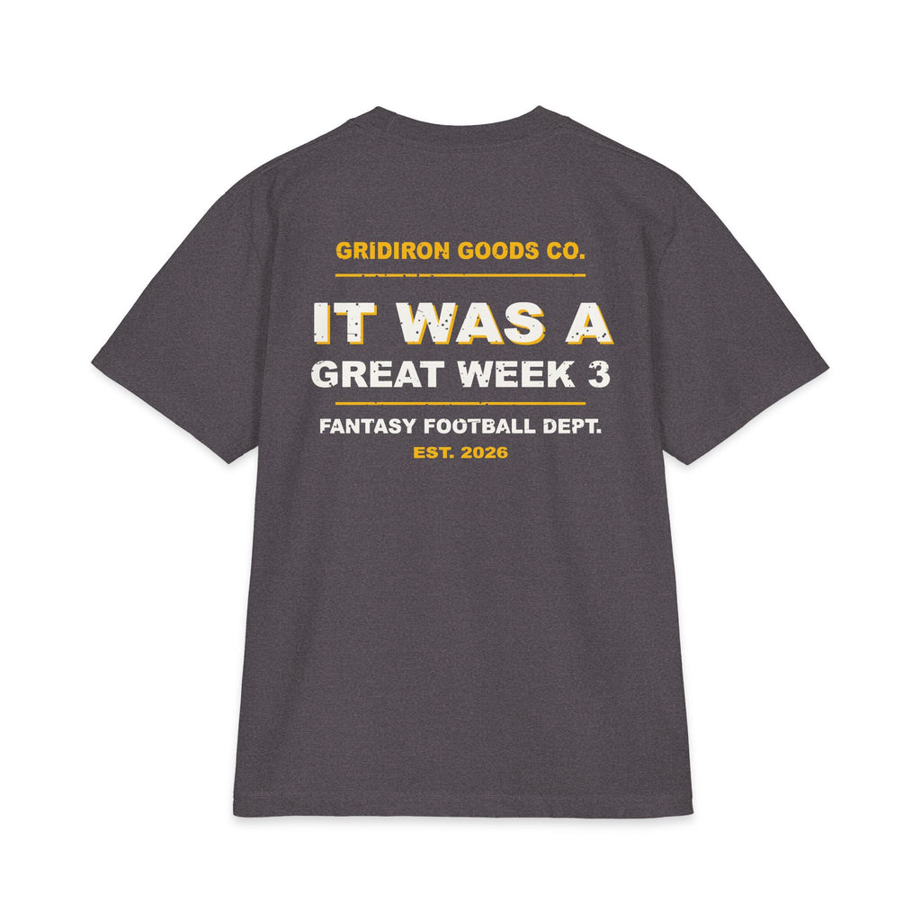 I Peaked In Week 3 Max Heavyweight Oversized Tee