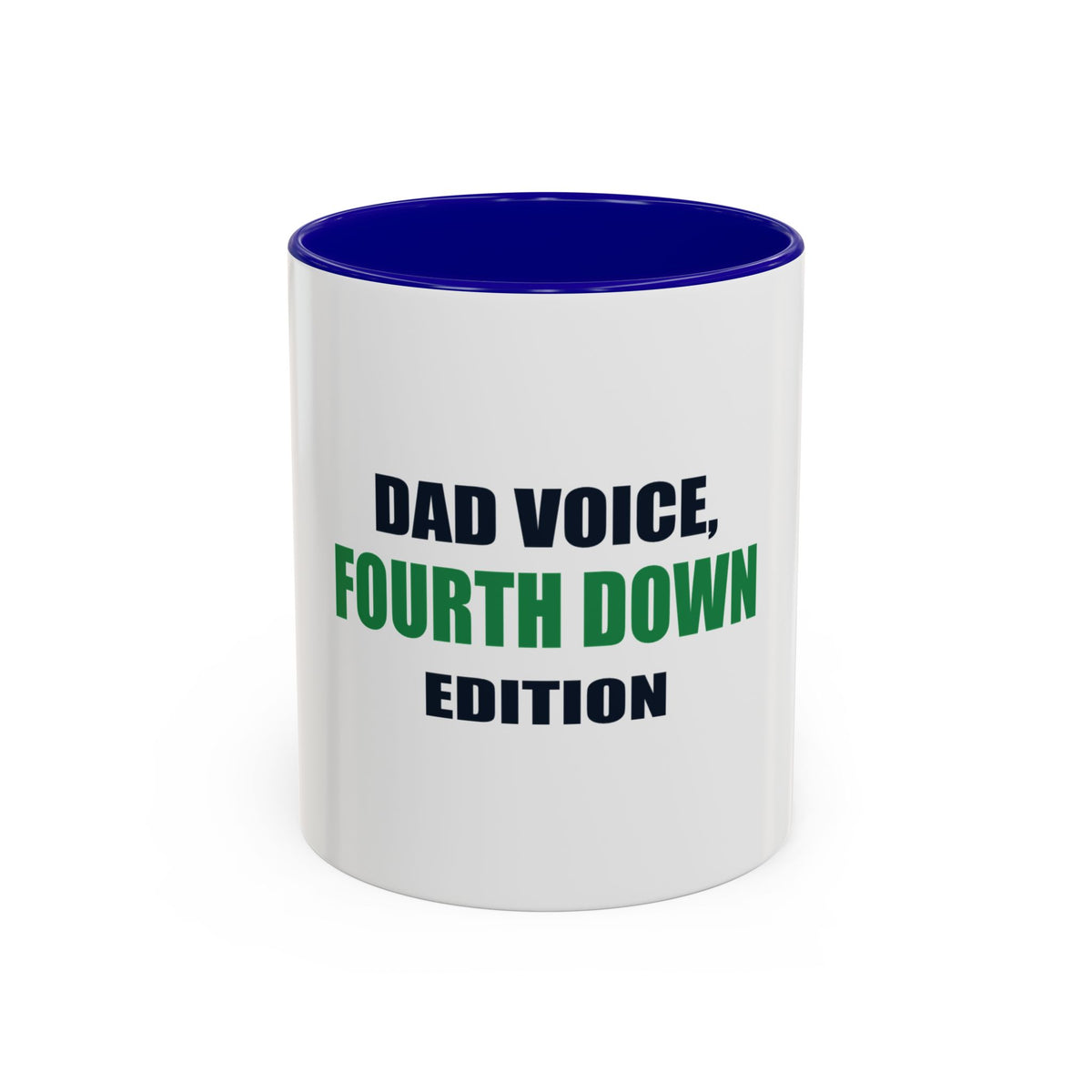 Dad Voice, Fourth Down Edition Two-Tone Mug