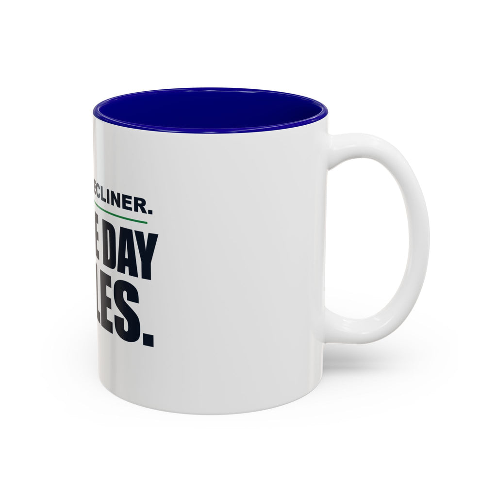 Dad's Recliner. Game Day Rules. Two-Tone Mug